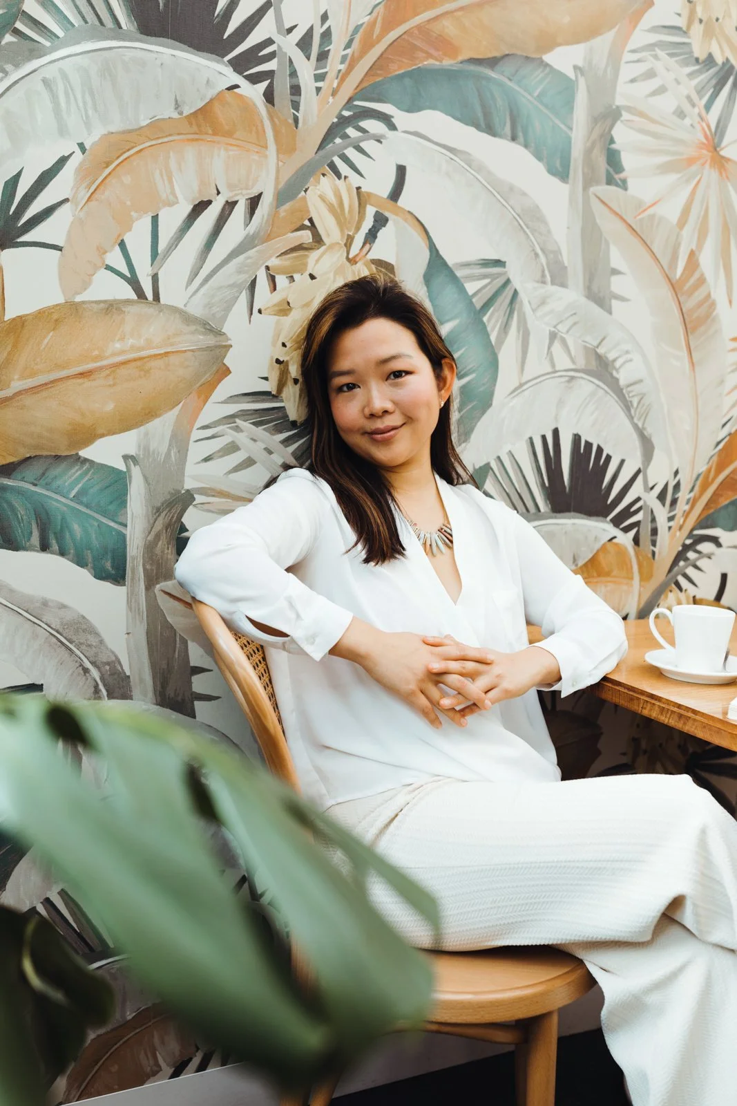 Woman poses naturally for lifestyle branding photography in Hobart.