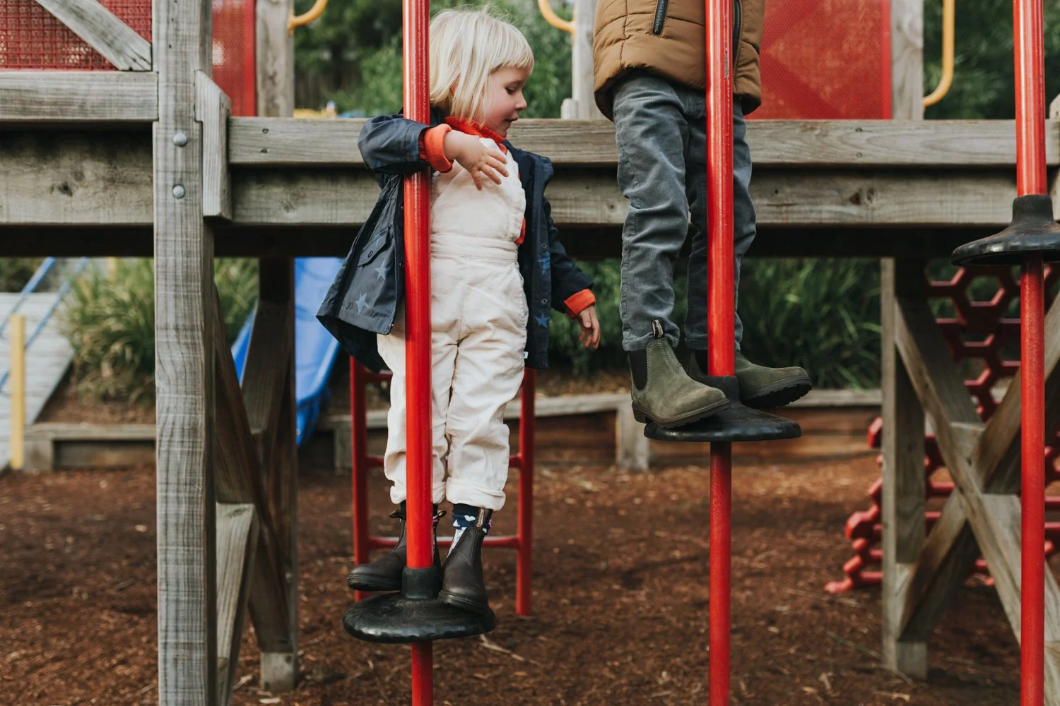 Children play in park in Hobart, Tasmania.