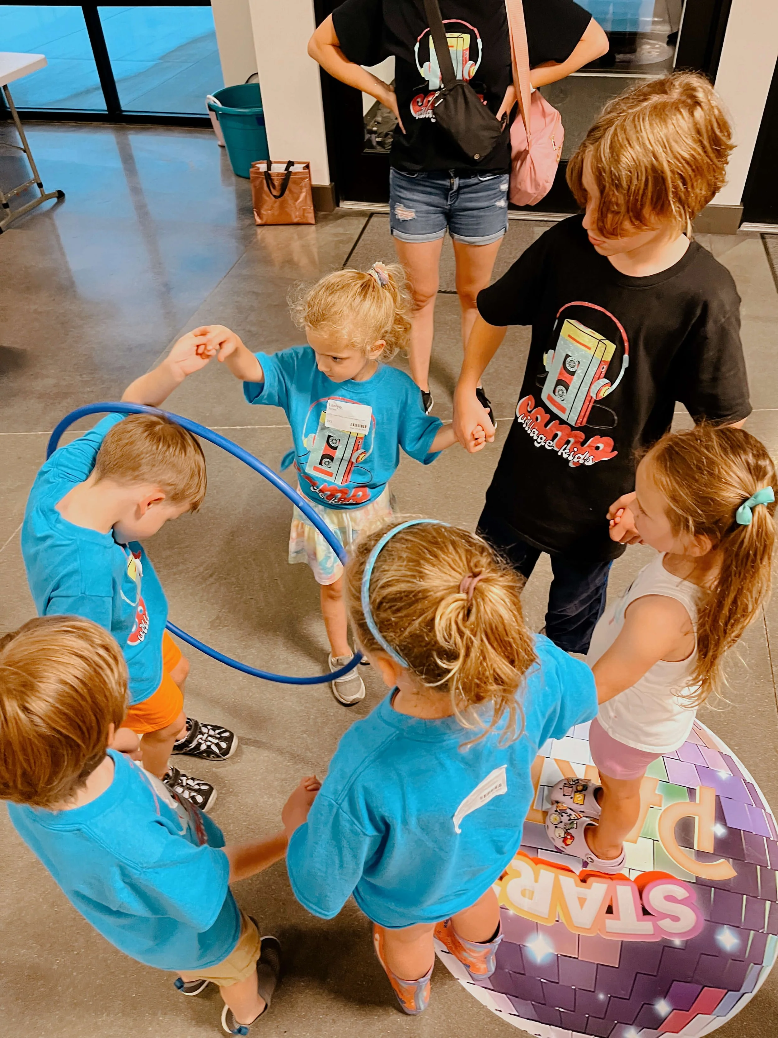 indoor games at camp village kids
