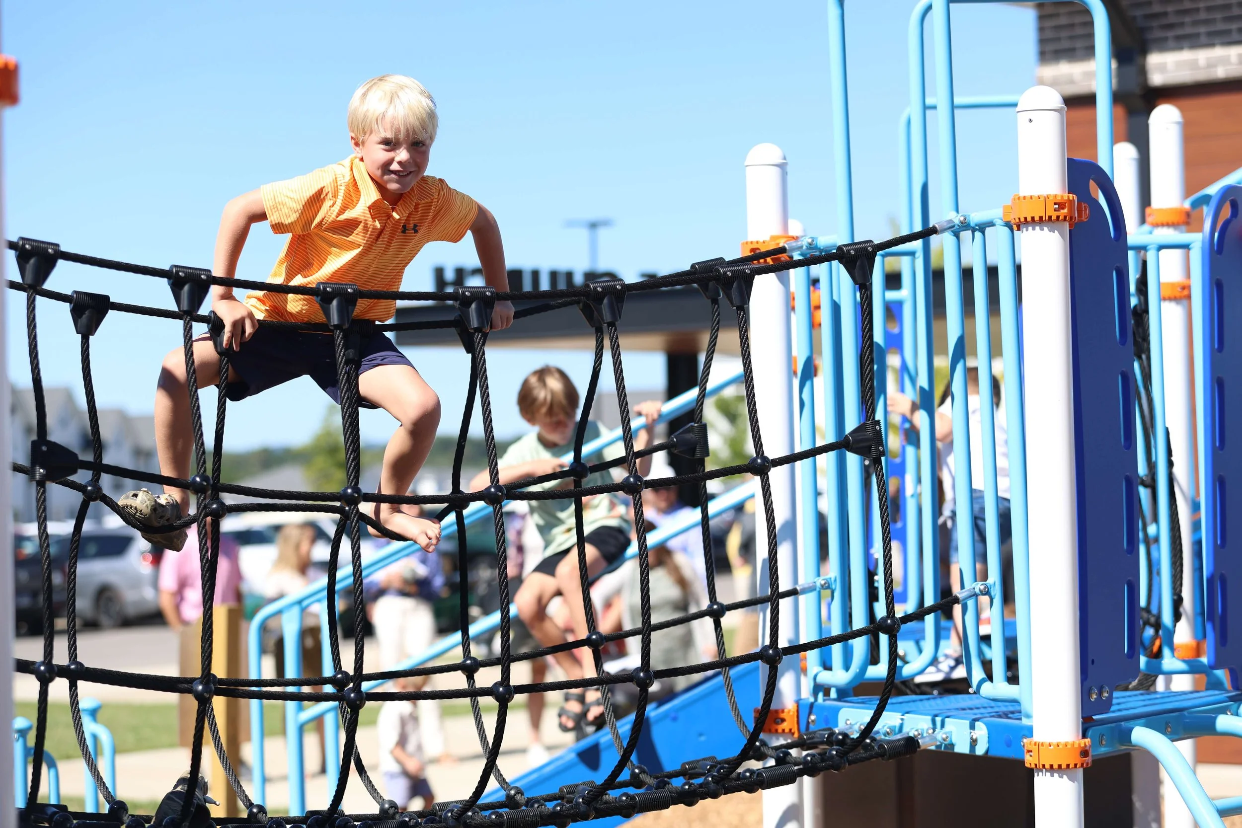 little boy on playground