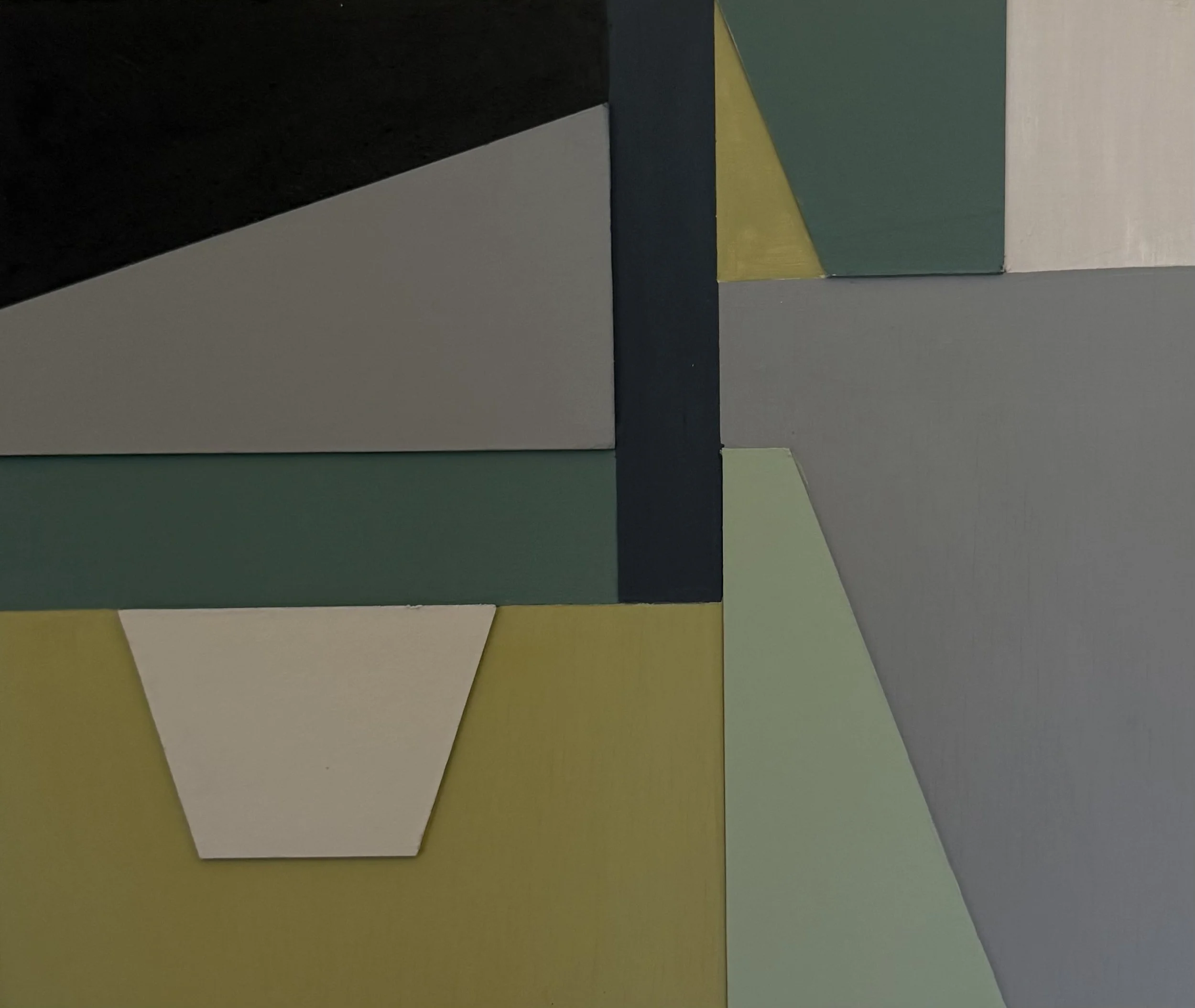 Constructing Space Series 6, acrylic and collage on board 30 x 25 cm