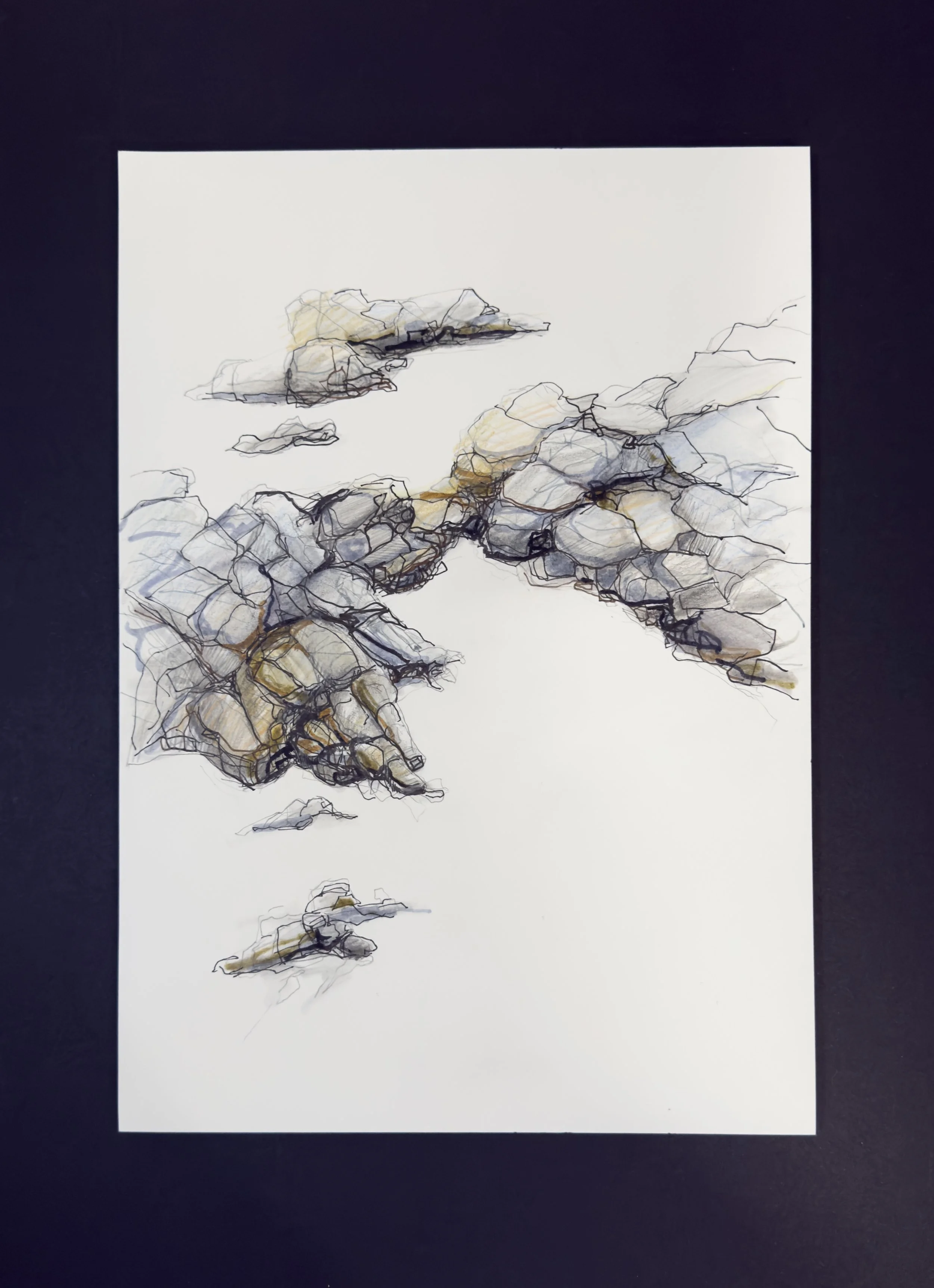 Rocks- Blackhead Beach NSW
pen, pencil, ink pen on paper