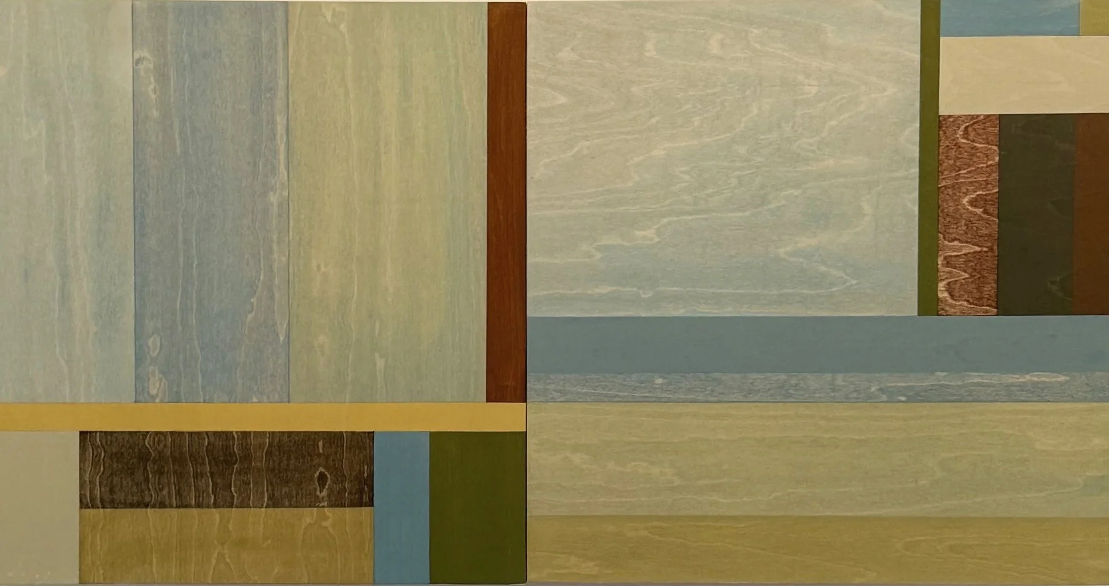 Land and Sea Series Abstract No 4
acrylic on board Diptych 30 x 60 cm