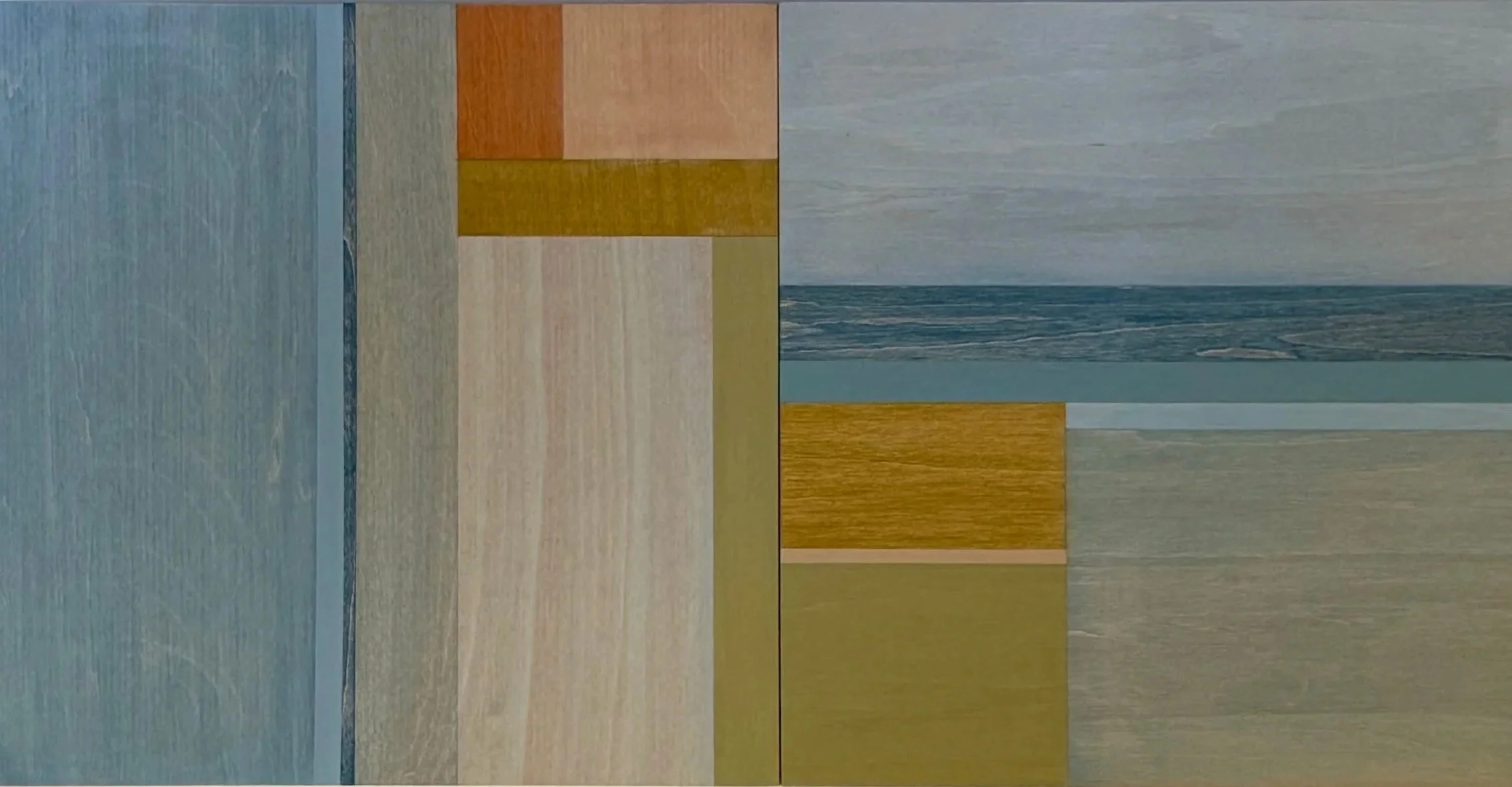 Land and Sea Series Abstract No 2
acrylic on board Diptych 30 x 60 cm