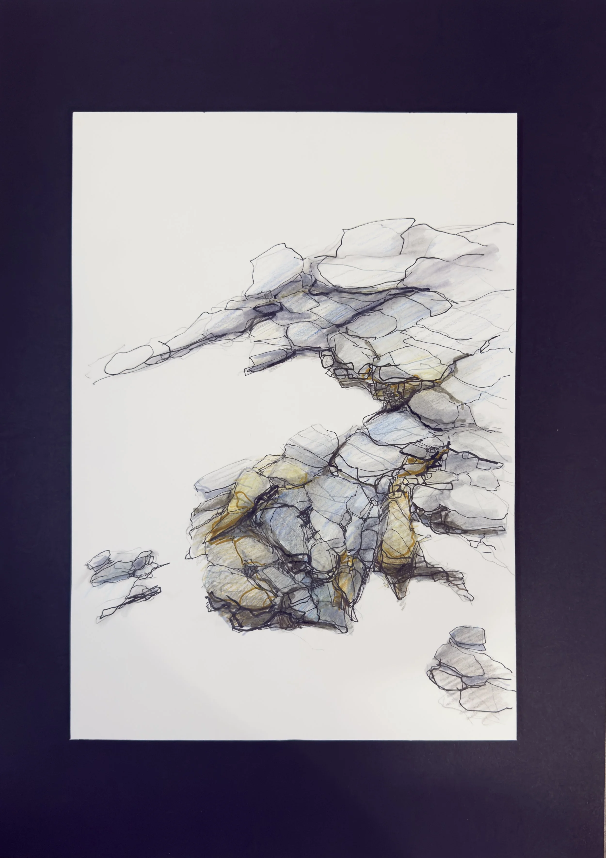 Rocks- Blackhead Beach NSW
pen, pencil, ink pen on paper