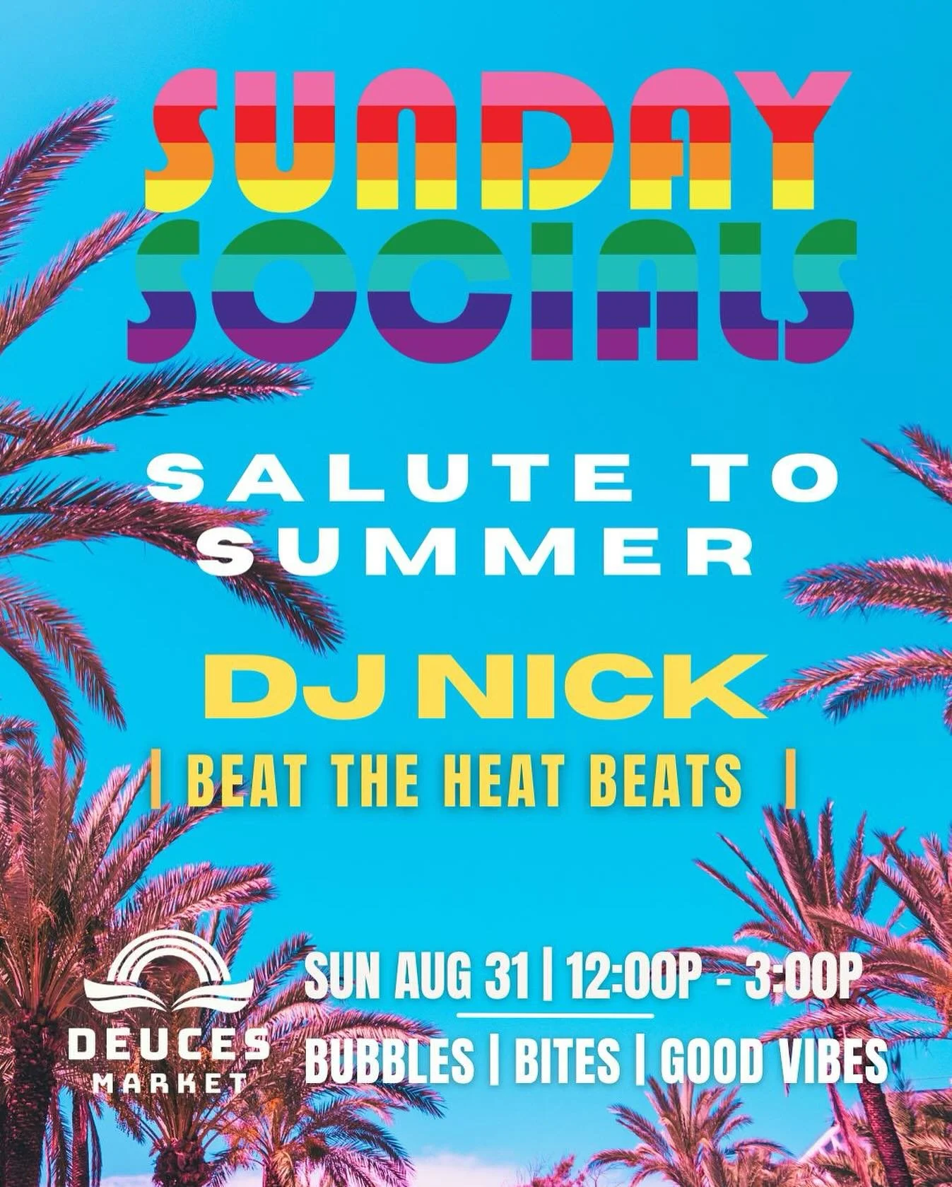 BEAT THE HEAT and raise a glass to summer! We&rsquo;ll be featuring special Ranch Waters today made with @drinkolasol agave wine to keep you cool with just the right amount of flow. Of course ice cold beer, bubbles and wine as well. #deucesmarket #vi