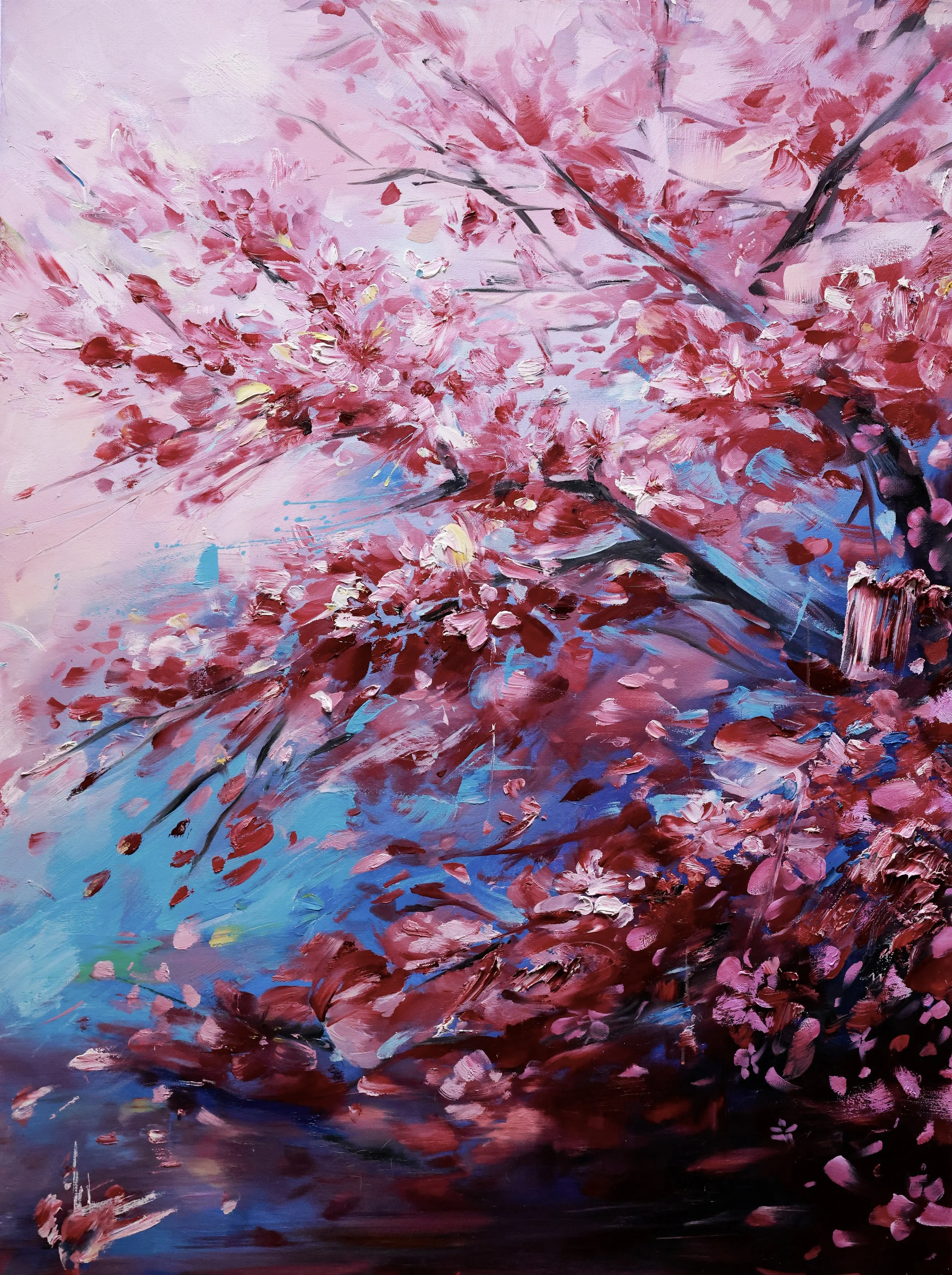 A Walk to Cherry Blossom Part 1
Oil on Canvas
36" x  48"