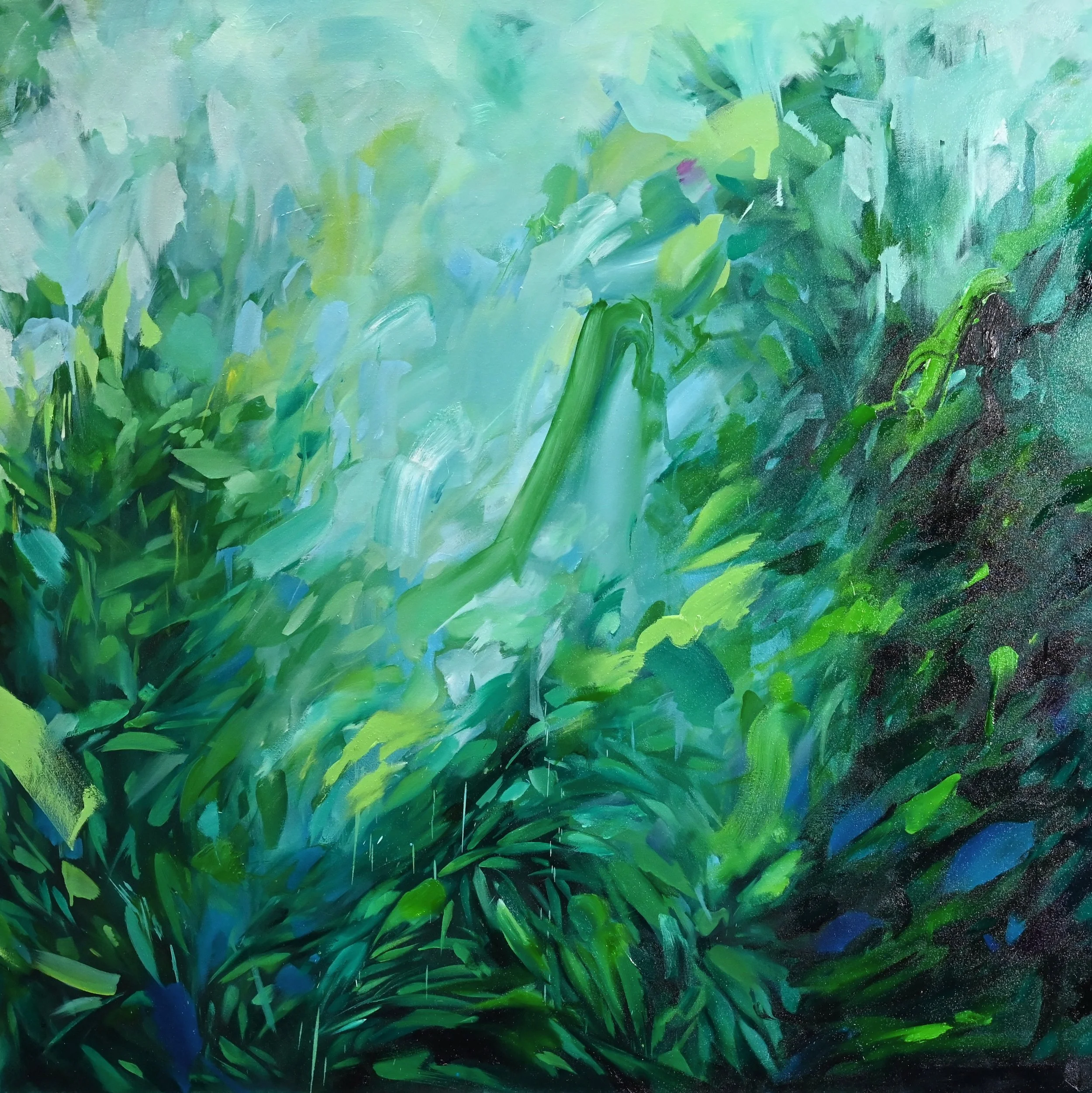 Flowing Green Longing Series No. 2
Oil on Canvas
48" x 48"