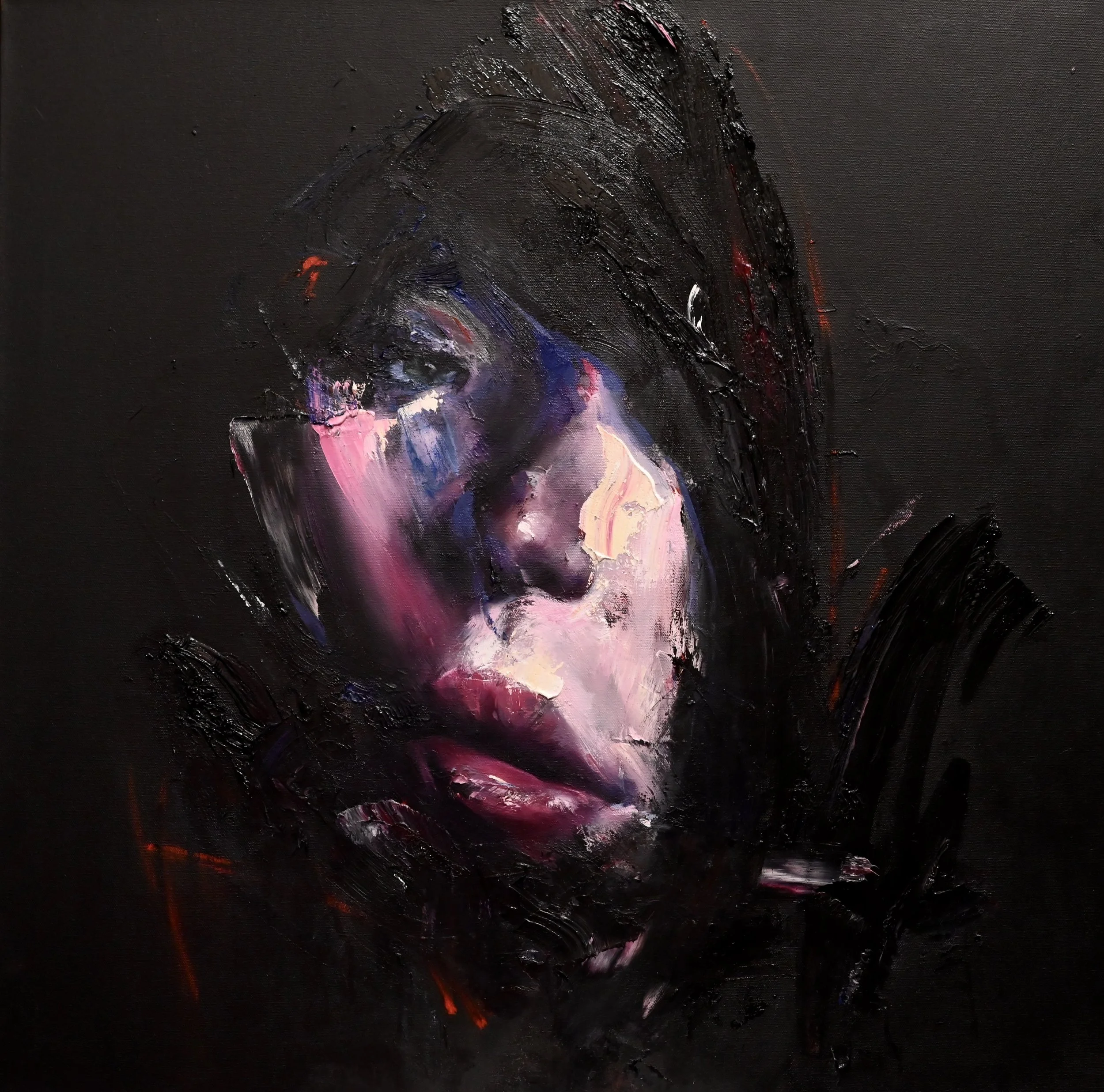 Ethereal Blue NO.1.
Oil on canvas.
30" x 30".