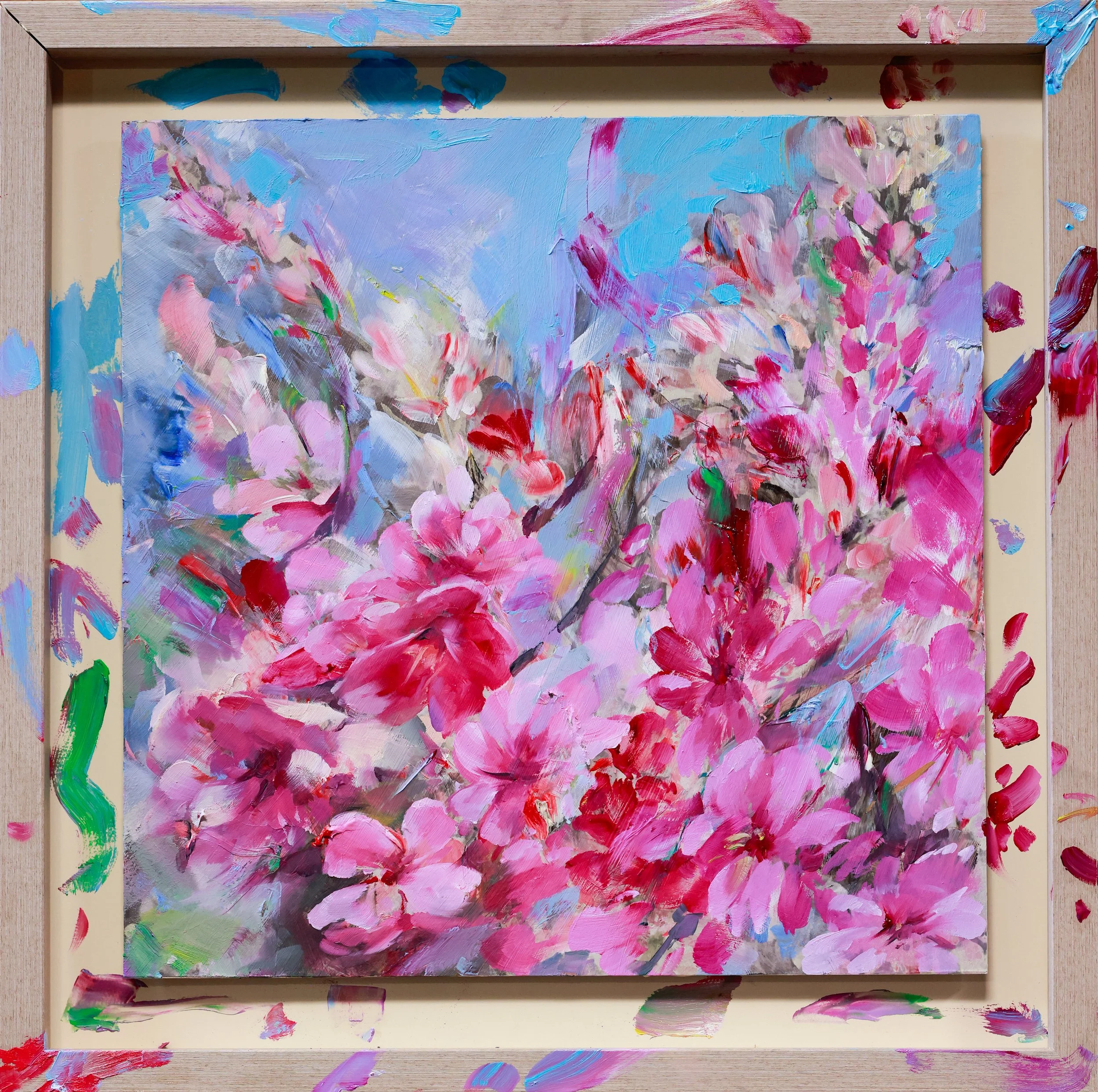 A Walk to Cherry Blossom Part 4 
Oil on Canvas
21" x 21"