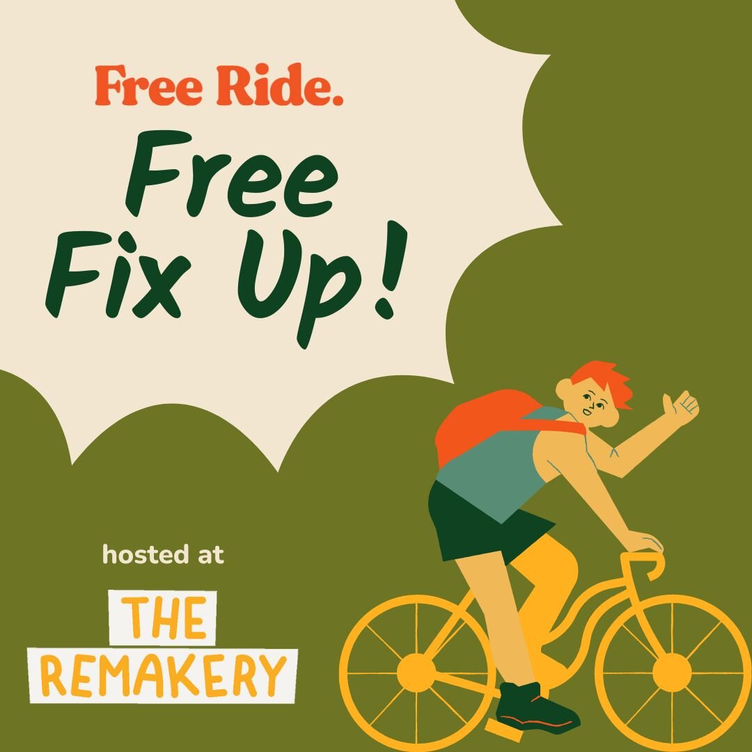 Check out the upcoming @freeridenaenae Free Fix Up hosted at The ReMakery! 🚲🪛

Bring along your bike to be fixed up for free! Bike parts costing over $30, will incur costs.

Workshop Dates:
🚲 May 4th, 2.30pm&ndash;4.30pm
🚲 June 1st, 2.30pm&ndash;