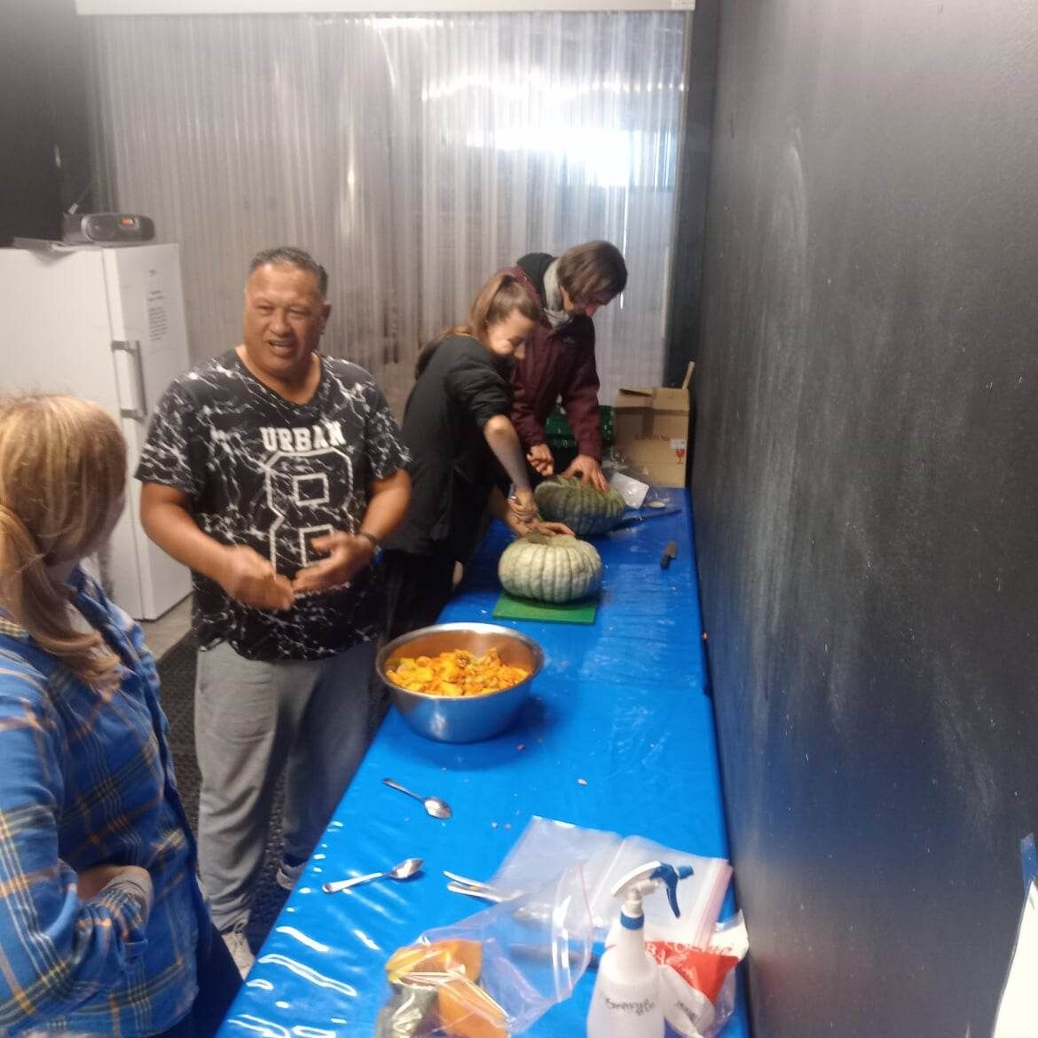 Our Friday gardening session in the māra was rained off today but we kept ourselves busy (and entertained!) with inside jobs at The Remakery.

After gathering around the propagation table to sow seeds for our dedicated volunteer bed at Umu i Te Mamak