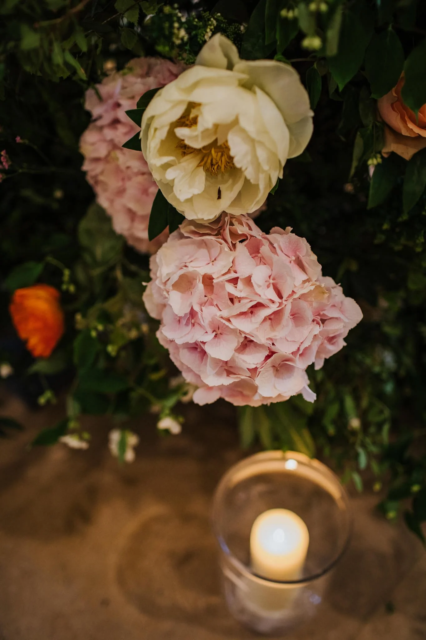 Pink hydrangea and candles tiny.jpg