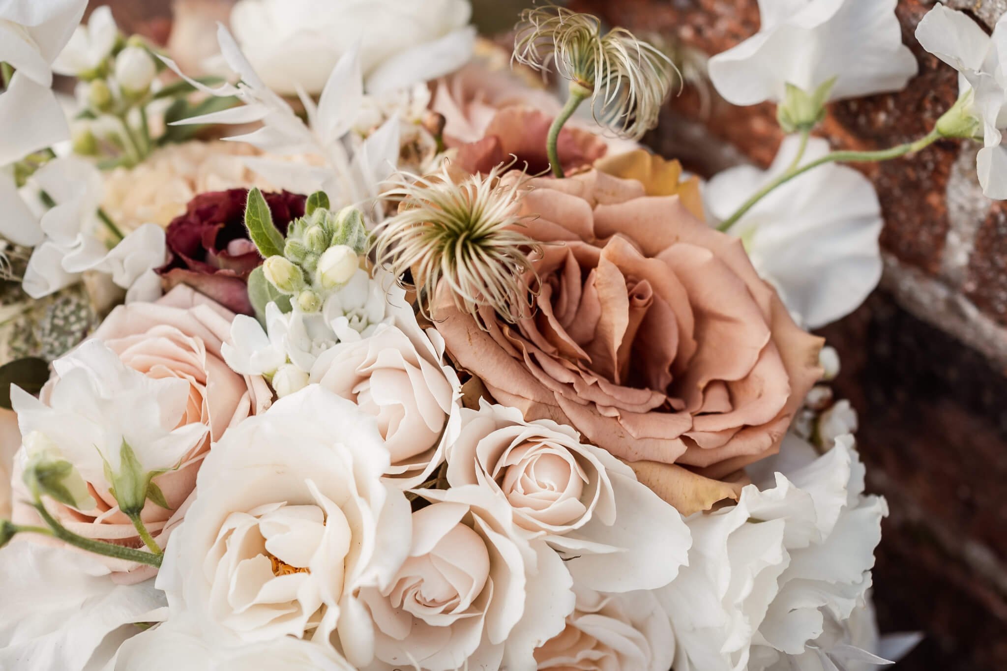 flower detail of luxury wedding flowers Staffordshire