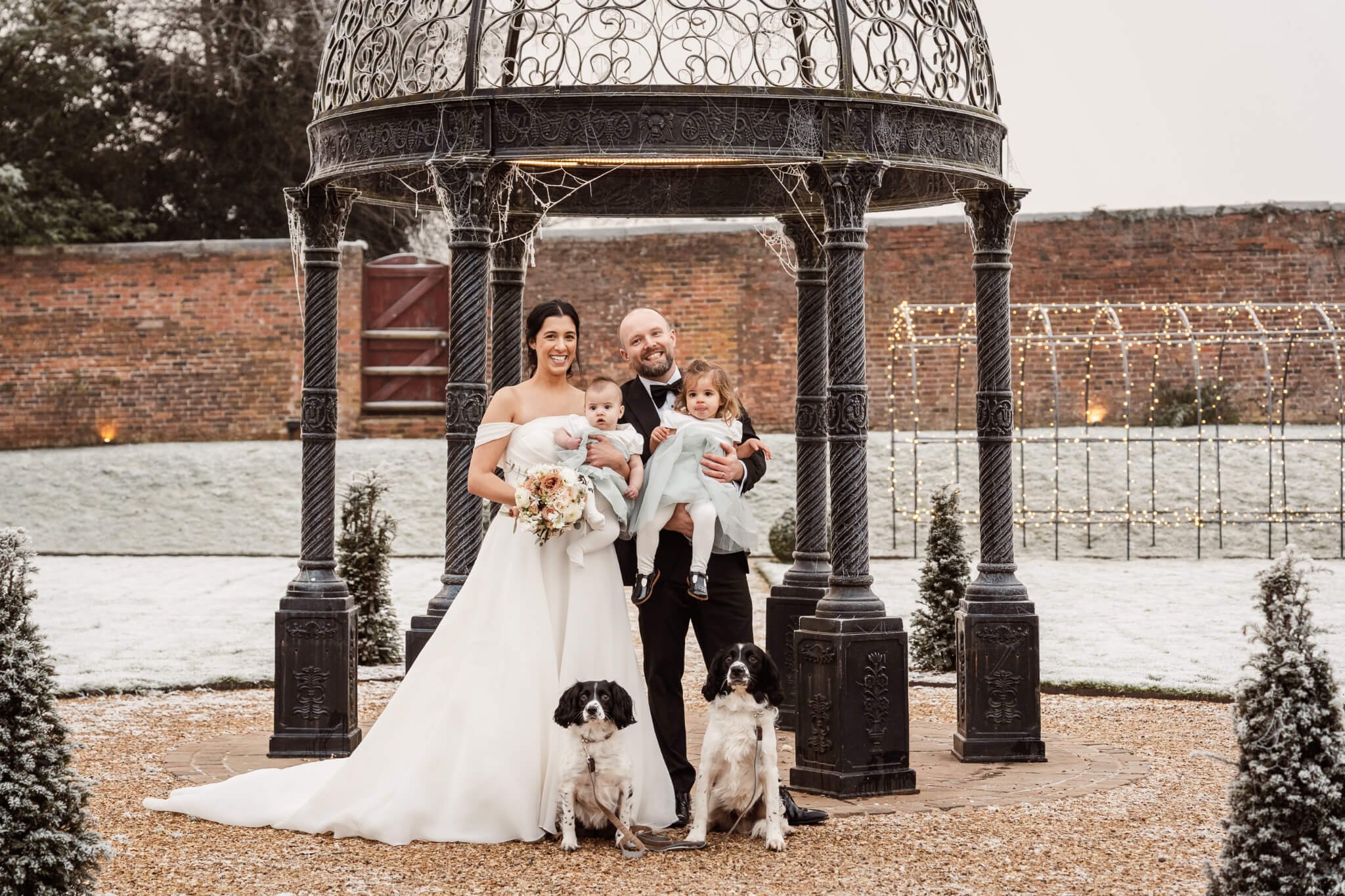 Family wedding with pets at Foxtail Barns