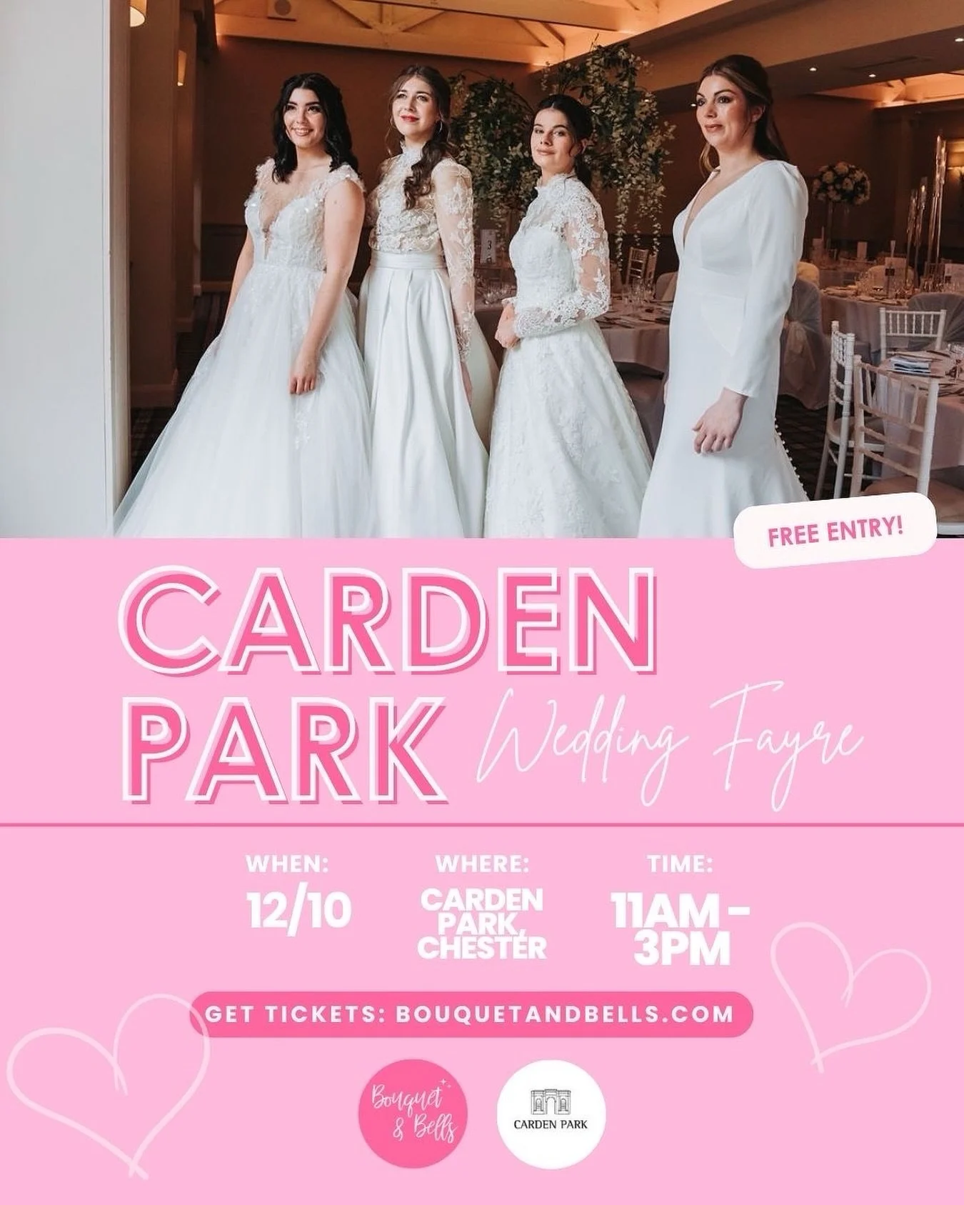 We&rsquo;re at Carden Park on Sunday for a wedding fayre. Can&rsquo;t wait to meet you and hear your story and all your exciting plans. 💖
⠀⠀⠀⠀⠀⠀⠀⠀⠀
If you have your venue and date sorted and would like a flowery consultation, ping us a DM as we have