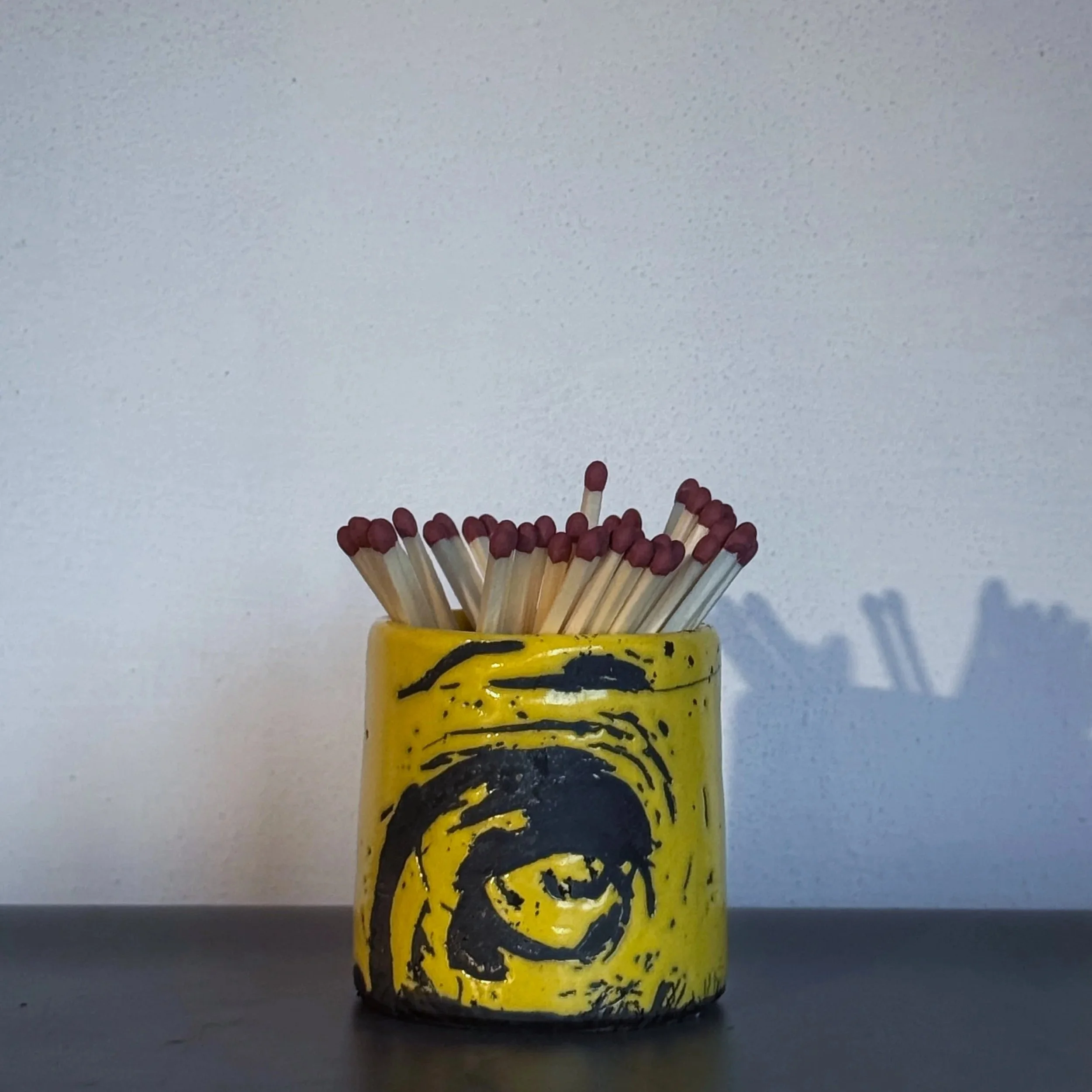 Raku Glazed Match Pots