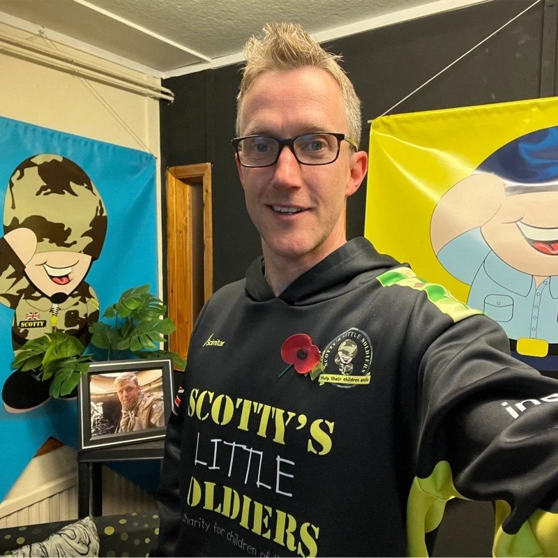 Andy Sloan Scotty's Little Soldiers charity Hiatus.Design testmonial