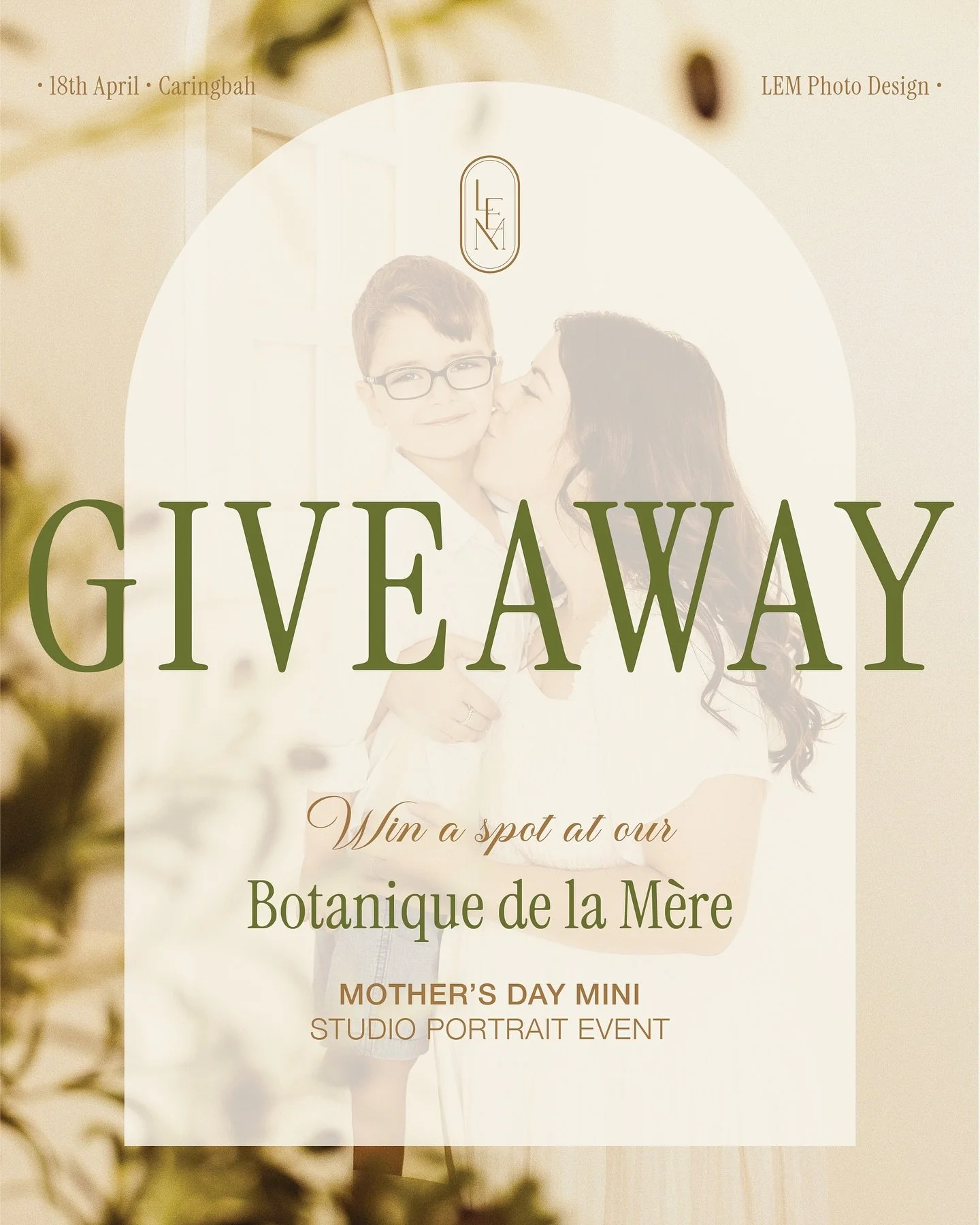 🌿 MOTHER&rsquo;S DAY GIVEAWAY 🌿
To celebrate my upcoming Botanique de la M&egrave;re Mother&rsquo;s Day minis, I&rsquo;m gifting one beautiful mama a spot at this exclusive studio event 🤍

And because some of you have already booked (thank you!), 