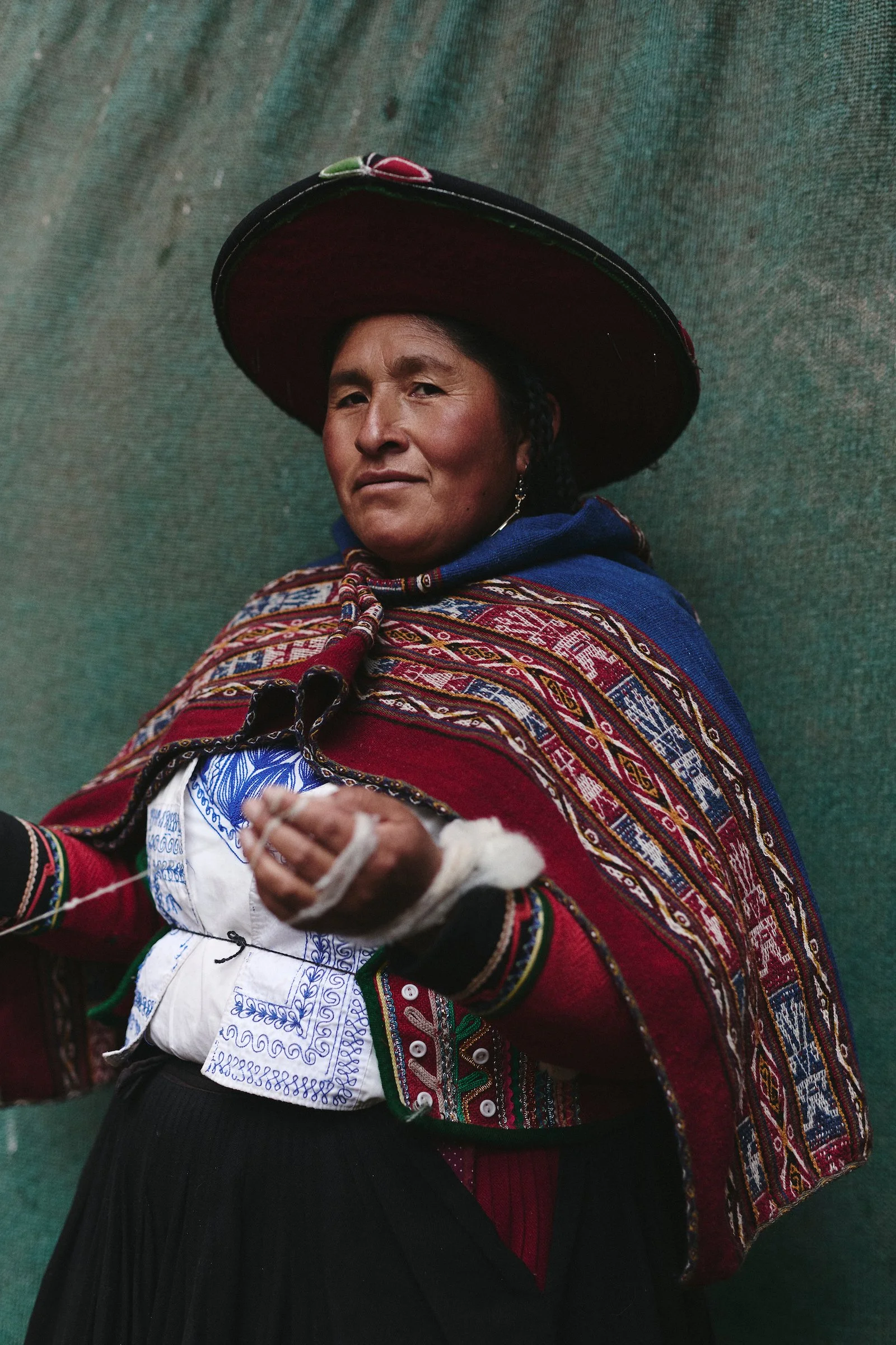 Andean weavers in Chinchero, Peru
