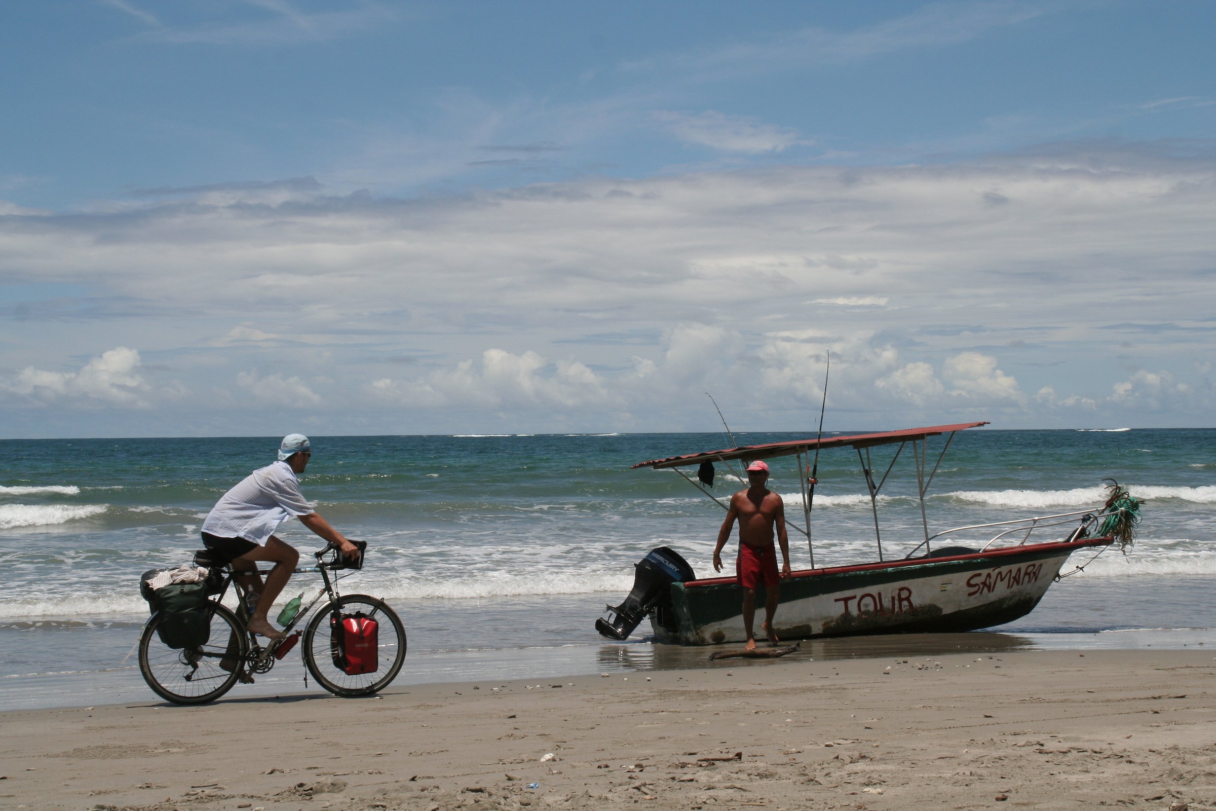 Gregg Bleakney traveling by bicycle through Latin America, an experience that influenced the development of WhereNext Originals.
