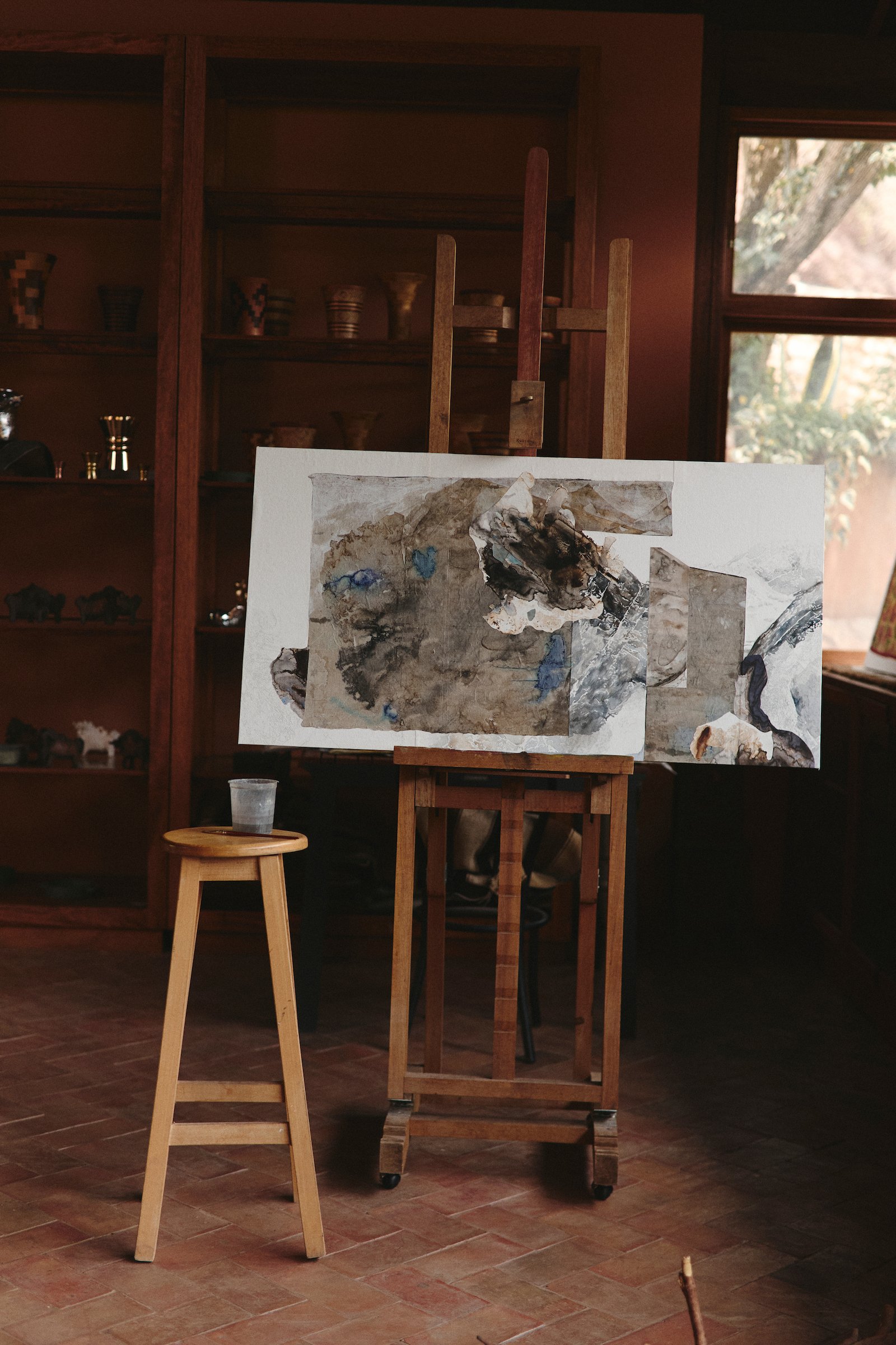 Private art gallery at Hacienda Huayoccari in Peru’s Sacred Valley, featured in a luxury Peru travel experience by WhereNext Travel.