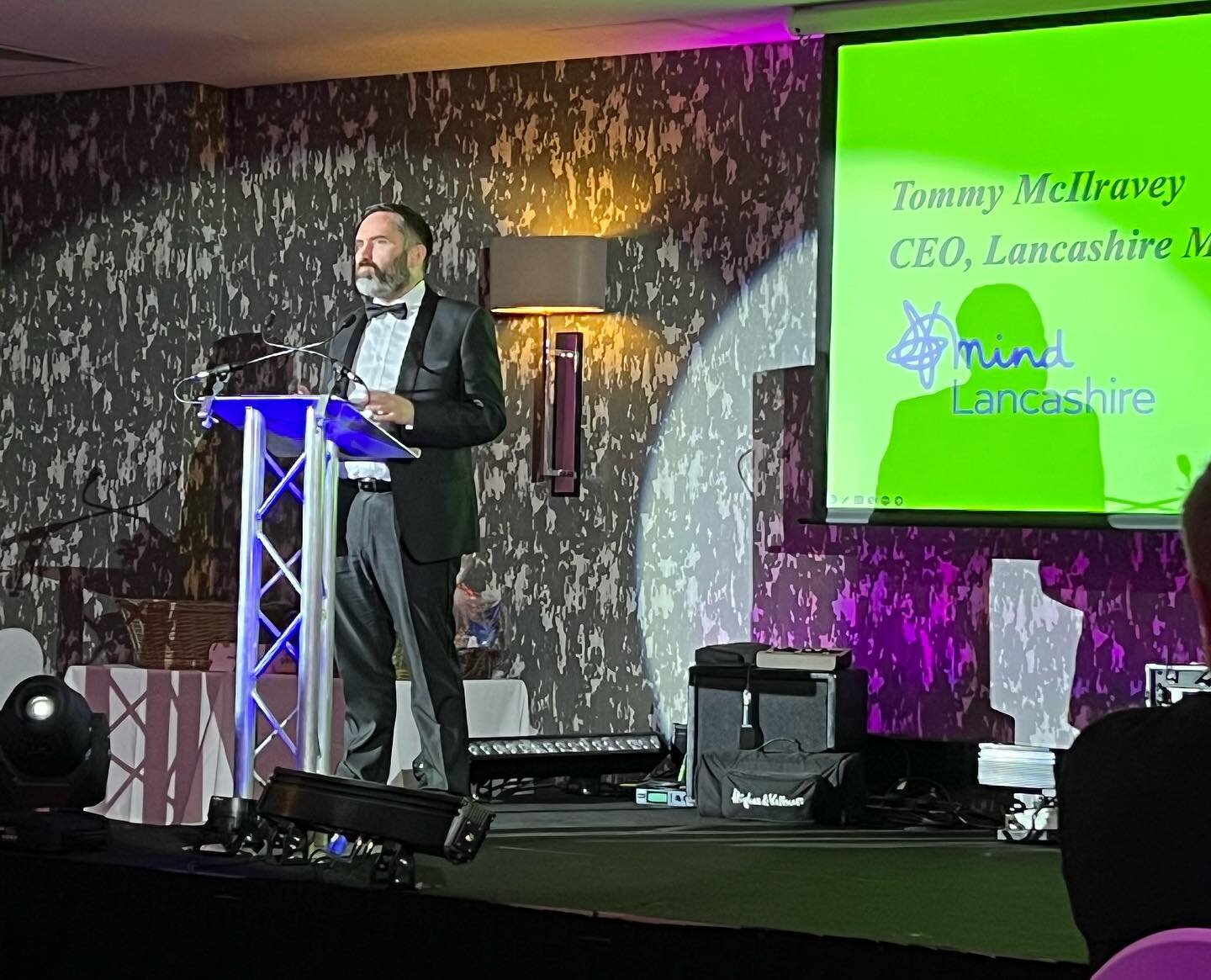 Night out with Hamish Hamilton . Great to hear Tommy McIlravey, CEO Lancashire Mind speak at the ICAEW Lancashire and South Lakeland dinner. Some great work being done with young people as well as promoting mental health as something we can all suppo