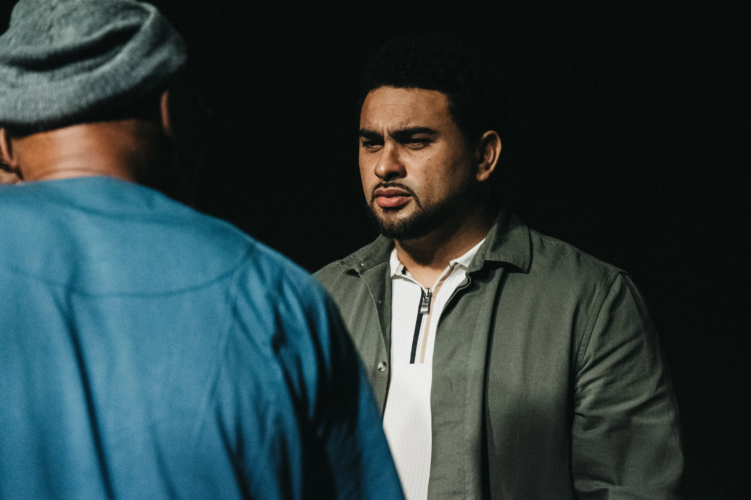 Keaton in Magnify at the New Diorama Theatre, 2024 / Photo Credit - Greta Zabulyte