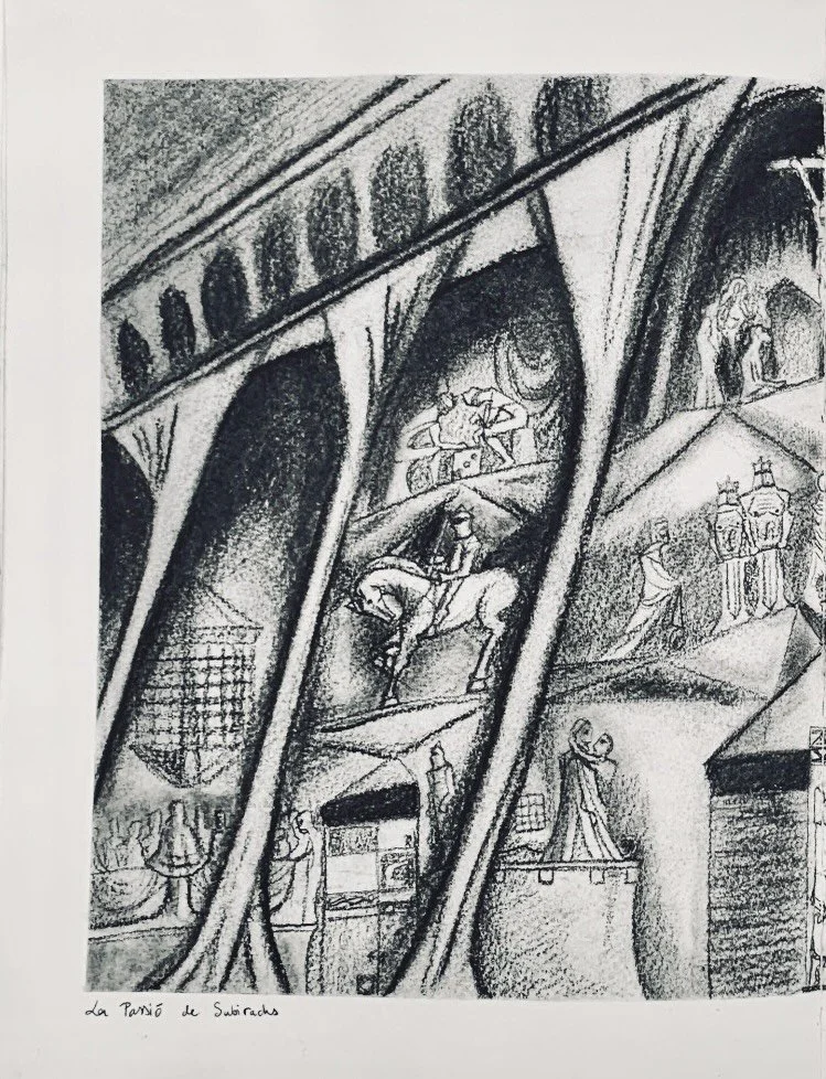 #20102026 - Last journal entry, La Passi&oacute;. 

#sagradafamilia #charcoal #blackgraphite #archespaper