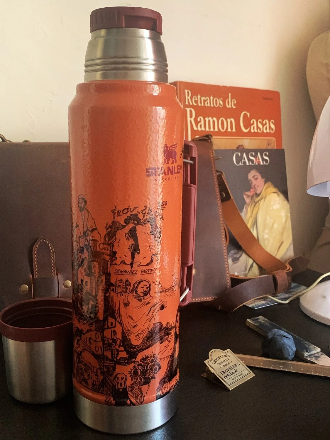 Just tattooed my Stanley 😅

Love the result though. Only famous paintings, can you name some? 

#stanley #thermos #customised #teatime #artlover