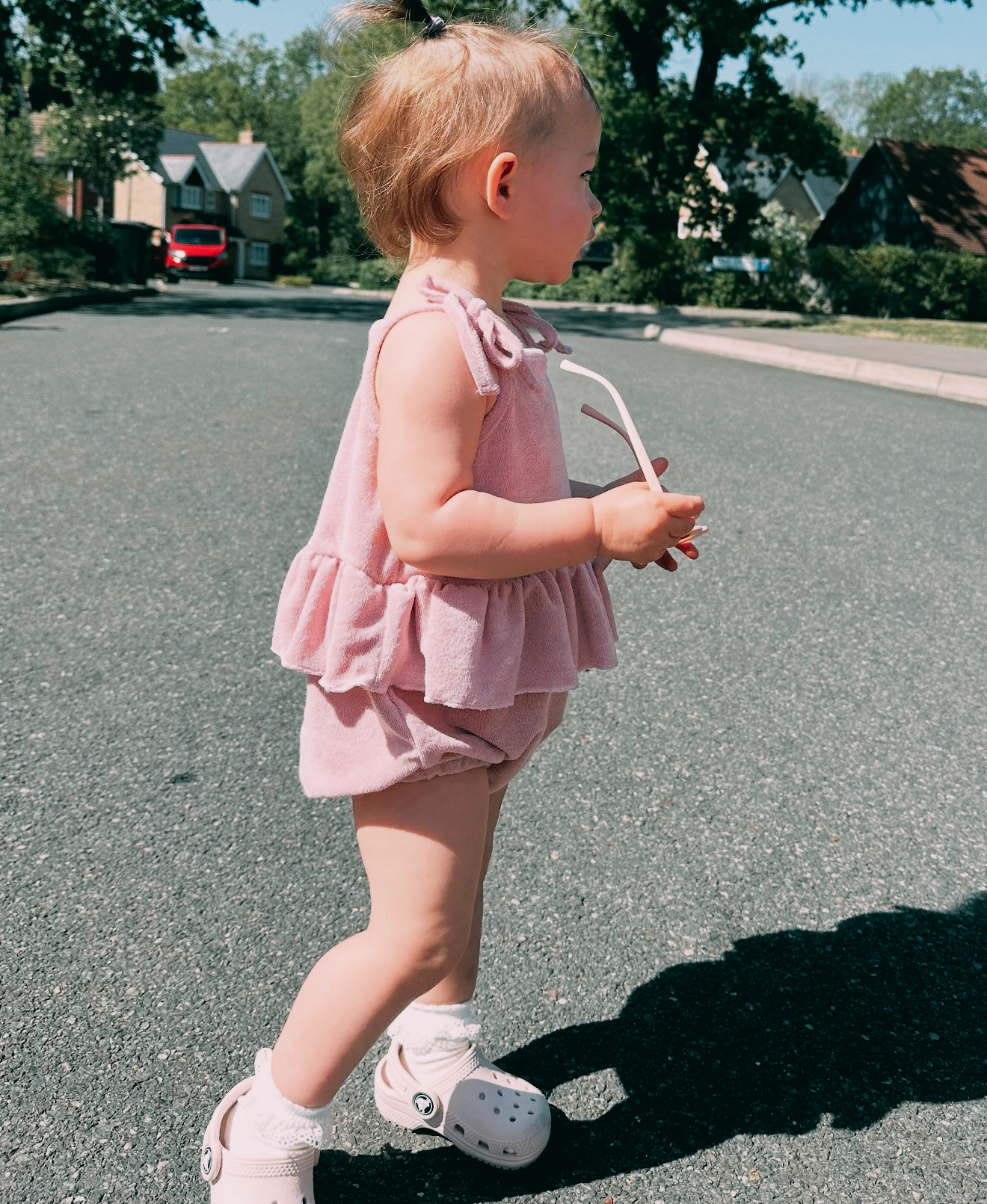 Dusty Pink Tie Strap Romper