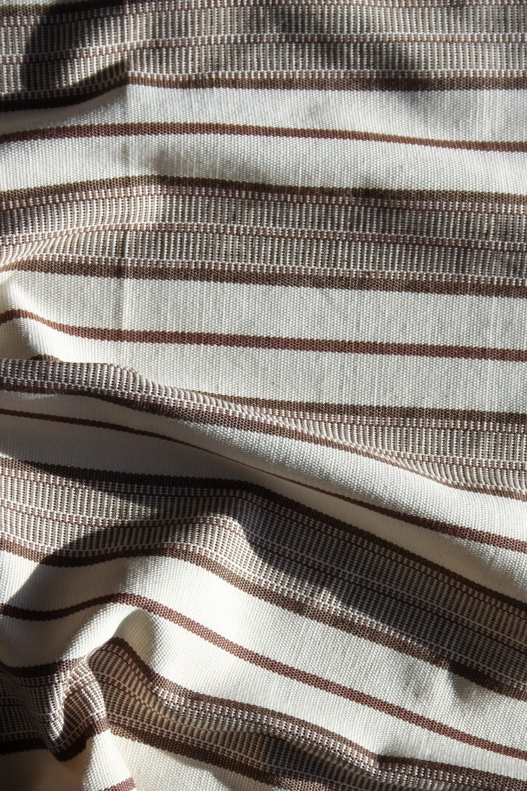 Aura Handwoven Stripe Fabric | Earth Root
