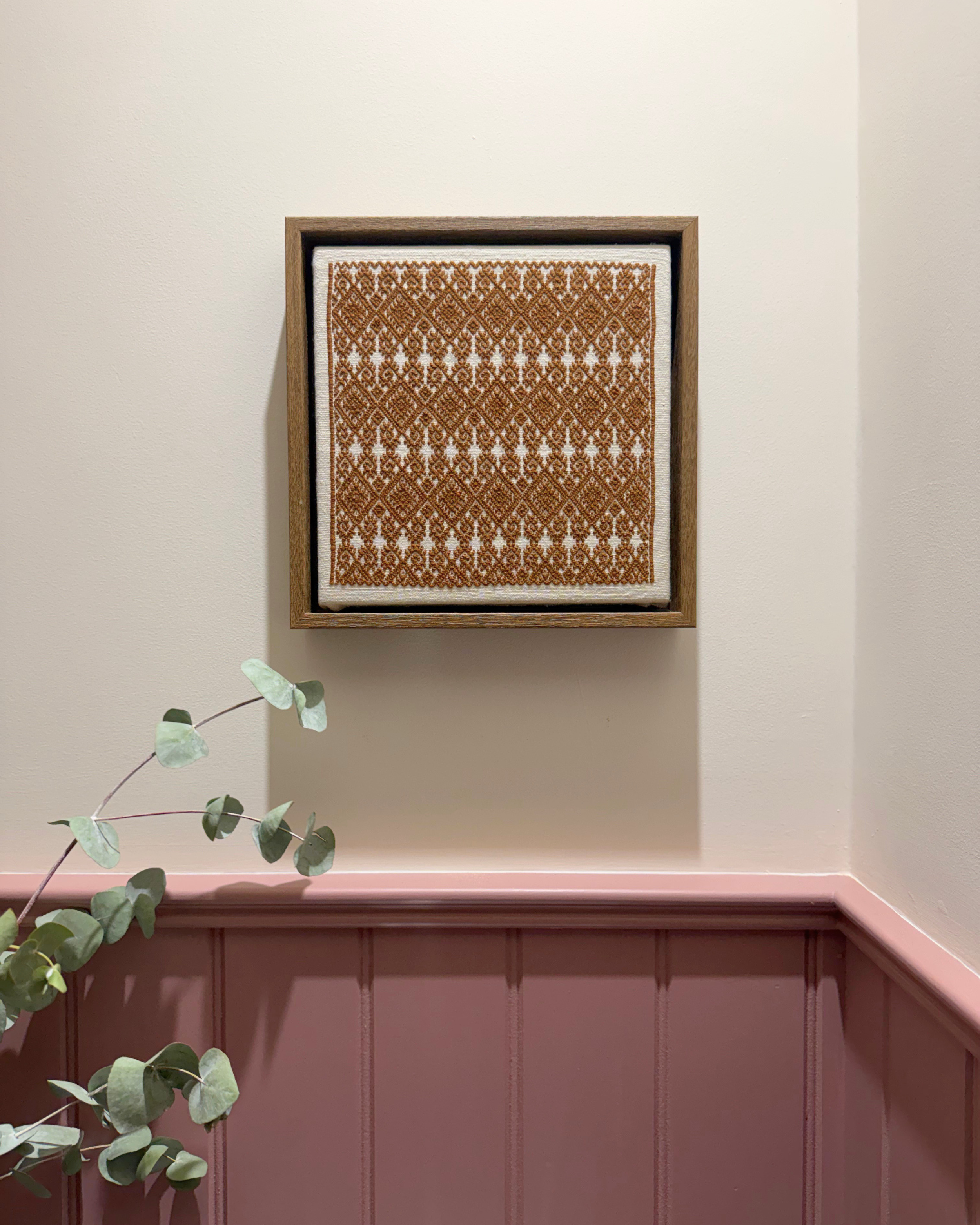 Portal Brocade -handwoven-framed-textile art- rust- small.png