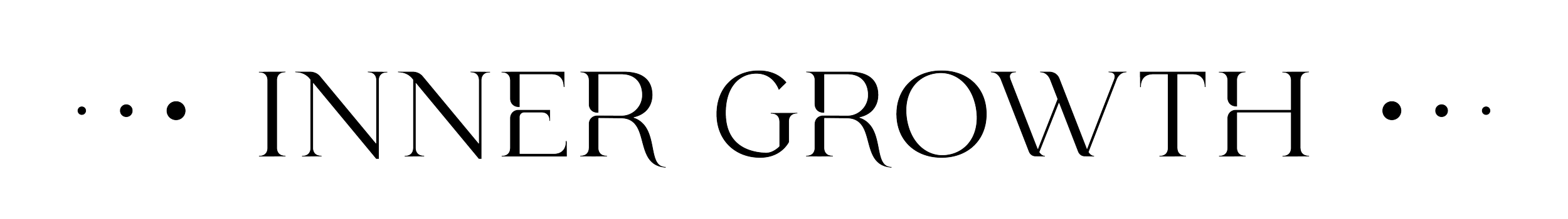Text graphic that says '...INNER GROWTH...'