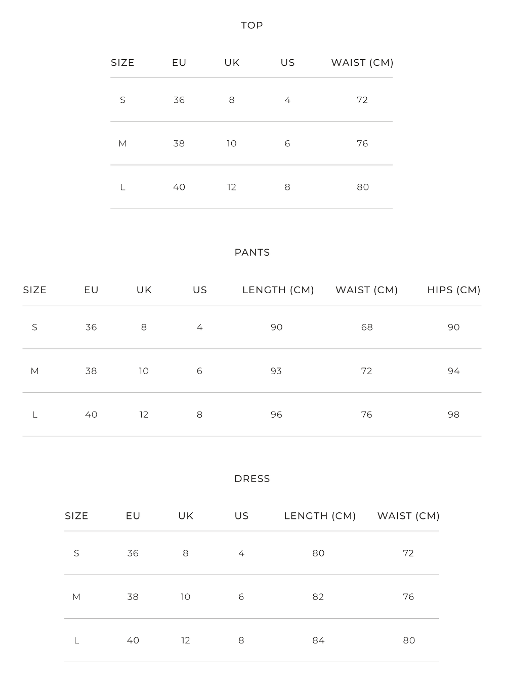 Sizing Guide | Find Your Perfect Fit Today — Better The Label