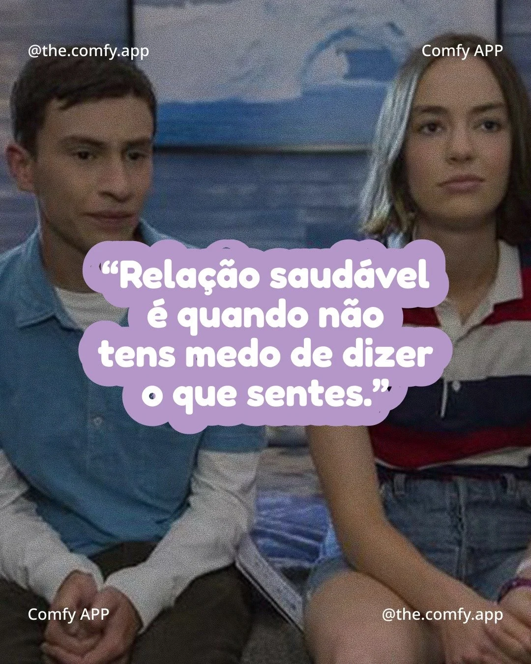 N&atilde;o &eacute; s&oacute; quem te faz rir. &Eacute; quem fica quando choras. 

&Eacute; quem te ouve sem julgar, quem respeita quando s&oacute; precisas de estar em sil&ecirc;ncio e, acima de tudo, quem nunca te faz sentir que &eacute;s "dem