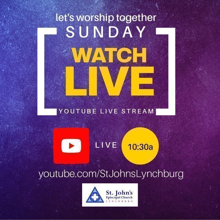 ✨ Let's worship together in person or live online at St. John's Lynchburg TODAY!
🕥 10:30a EST
📍  205 Elmwood Ave. Lynchburg, VA 24503
🔗 https://www.youtube.com/watch?v=ZIgal3S3_GE (link in IG bio, too!)