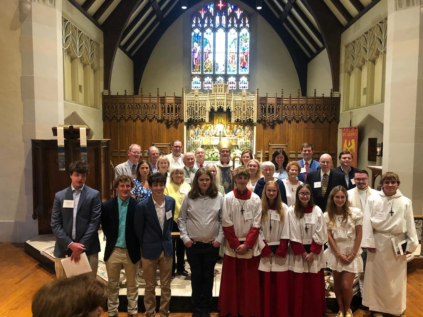 We had an amazing service of Baptism, Confirmation, Reception and Reaffirmation yesterday with 25 new people joining the church or reaffirming their faith. Thanks for visiting us, Bishop Mark! @episcoswvayouth