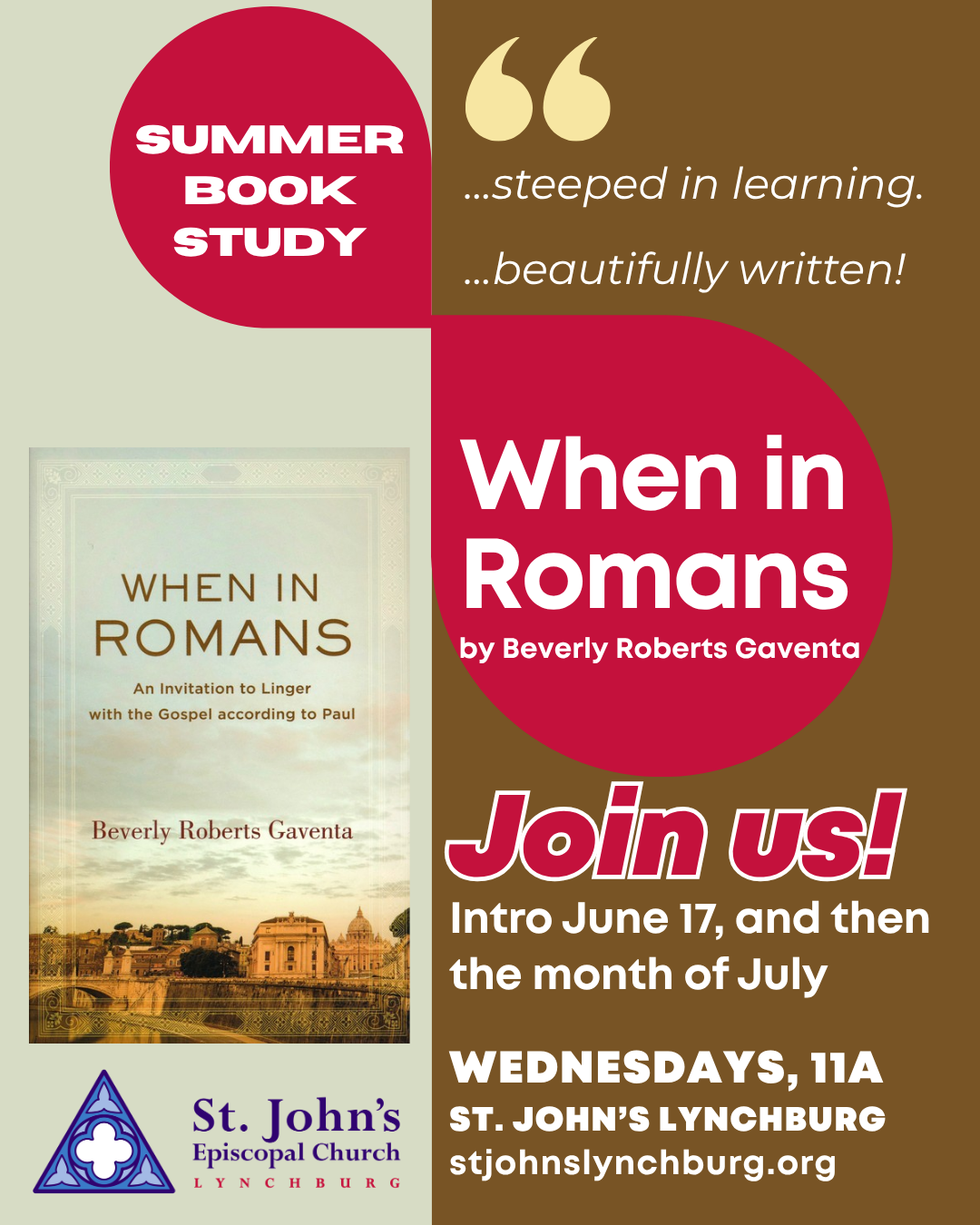 Summer Bible Study 2026: When in Romans