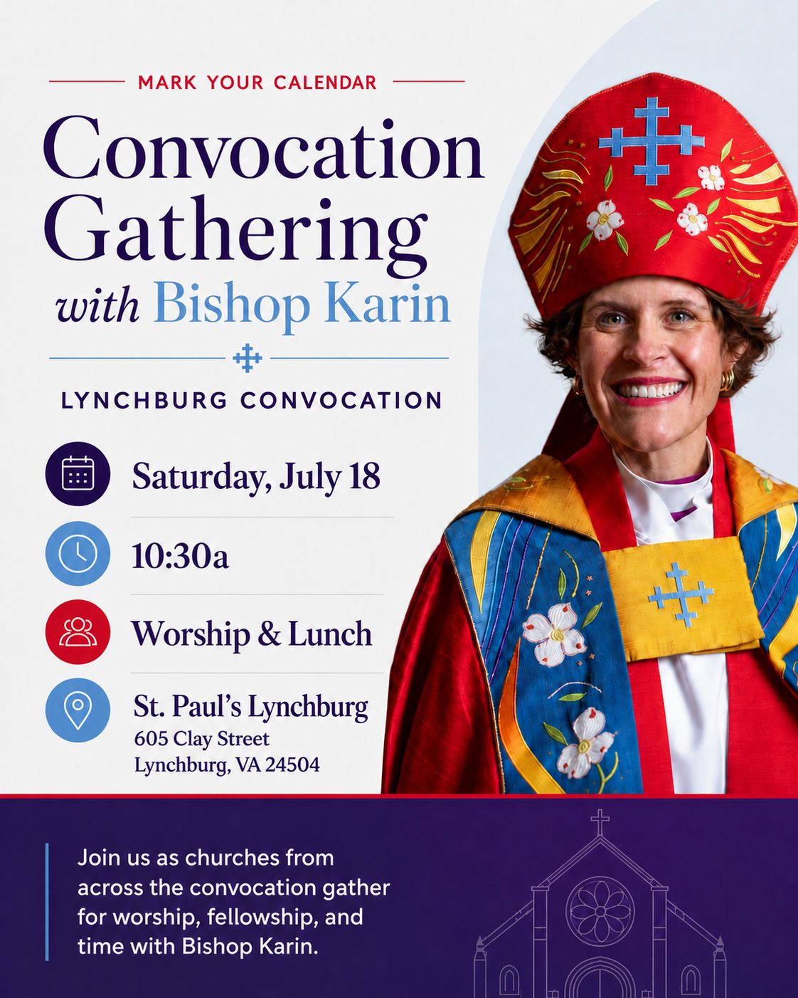 Convocation Gathering with Bishop Karin - July 18, 2026