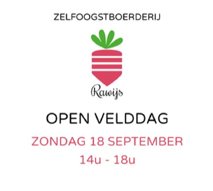 De deuren van ons veld en van onze serre gaan open op 18 september 😄 Onze boeren leiden jullie rond in onze serres, op het veld en doorheen ons assortiment. Je ziet hoe wij groenten-kruiden-kleinfruit telen met respect voor de bodem. Je krijgt onder