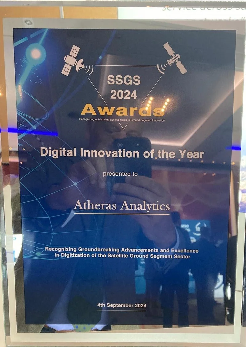 Atheras Analytics Awarded Best Digital Innovation of the Year at Inaugural Strategies in Satellite Ground Segment Event