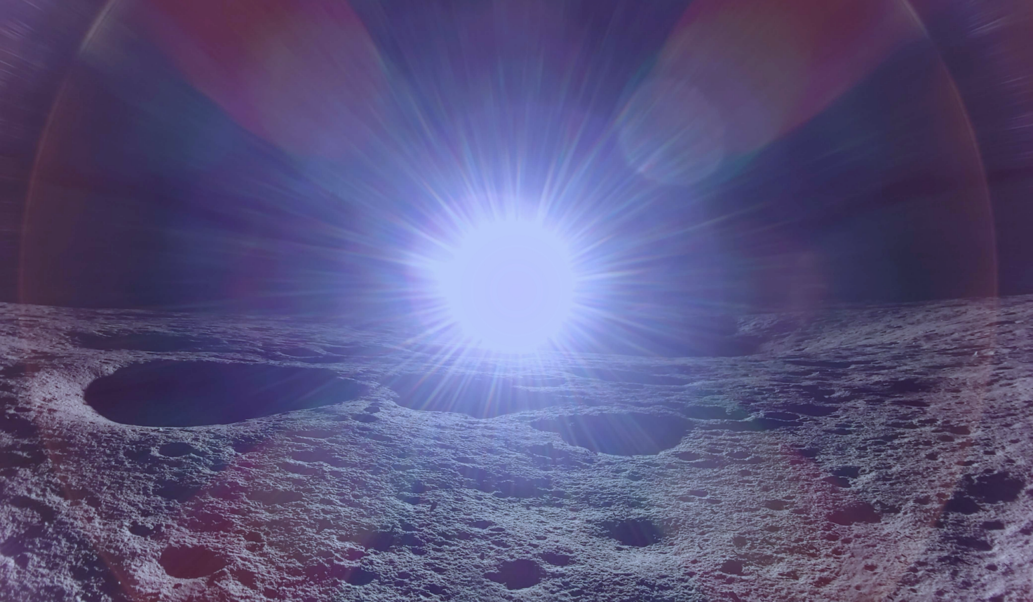 Lunar sunrise captured by Blue Ghost upon landing on the Moon on March 2, 2025; Credit: Firefly Aerospace