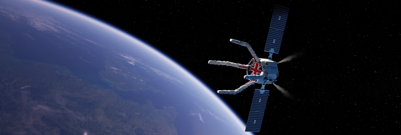 An artistic impression of the CLEAR mission. © ClearSpace