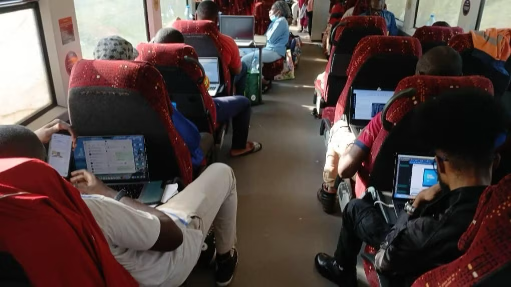 Eutelsat's OneWeb LEO connectivity on a train in Gabon