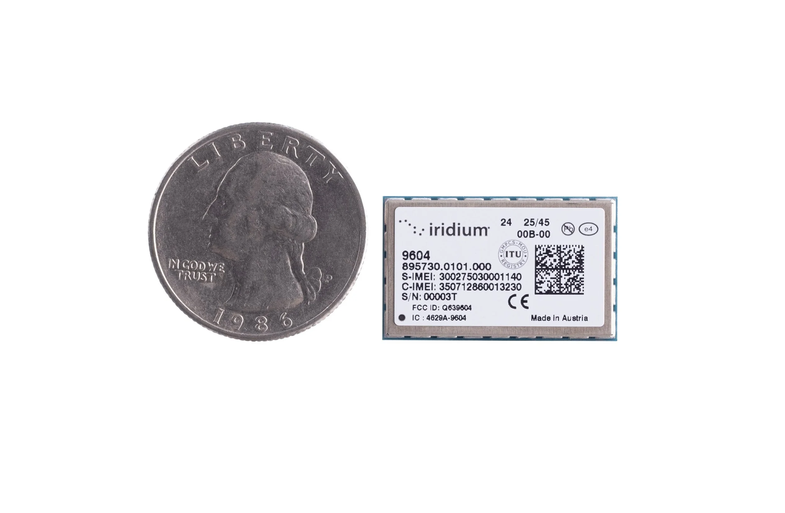 Iridium 9604, a compact, three-in-one IoT module