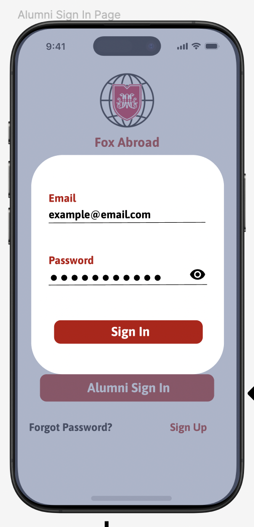 Alumni Login Overlay