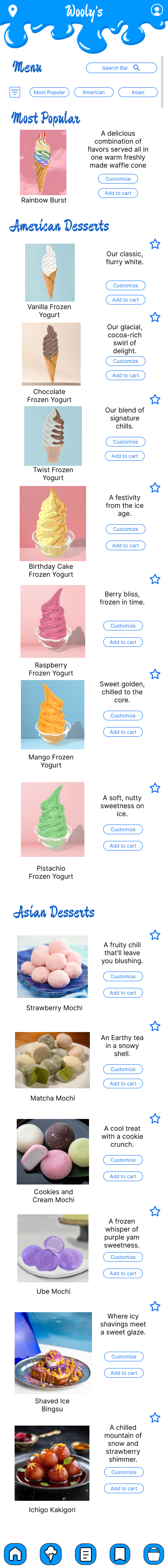 Menu Page