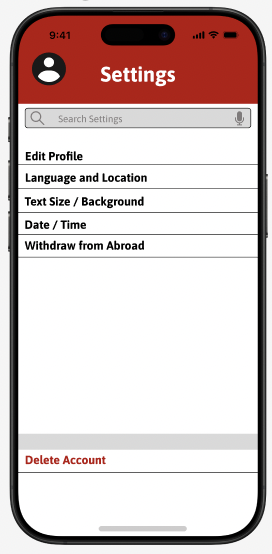 Settings Page