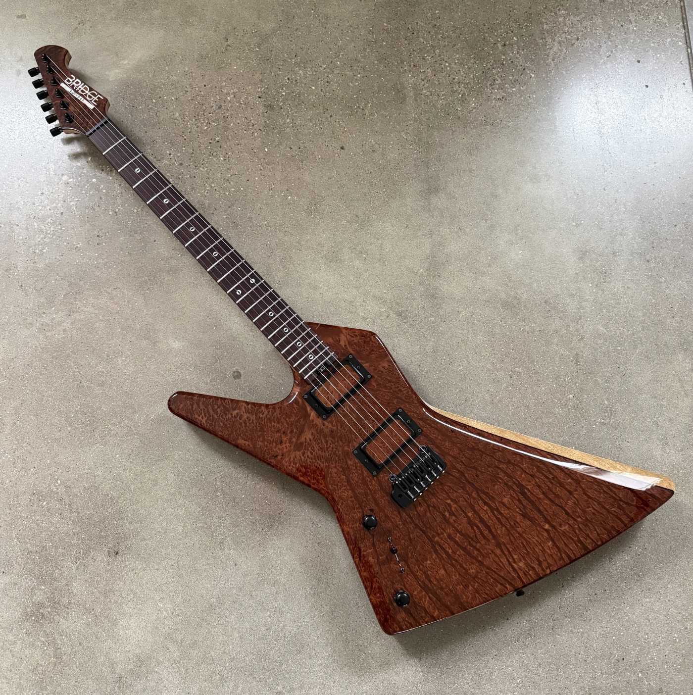 Red mallee burl EOAD (front, left-handed)